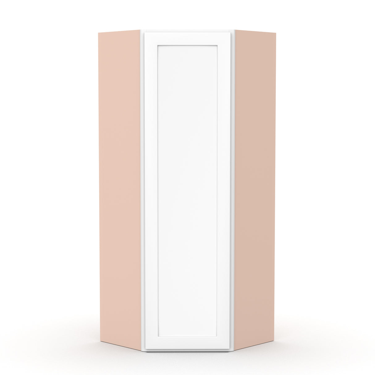 Liberty Shaker White - 24 Inch Diagonal Corner Wall Cabinet - 24" Width x 42" Height x 12" Depth