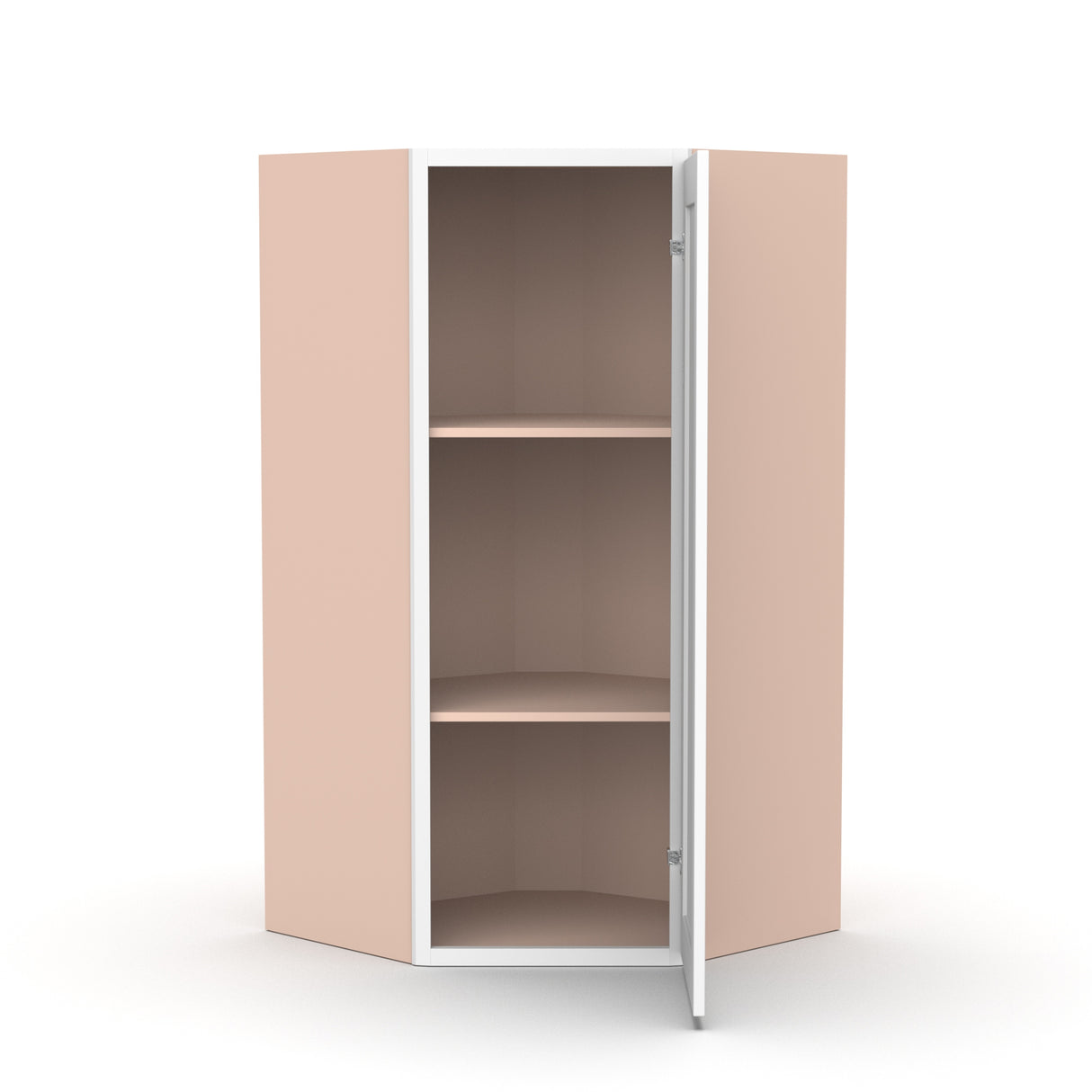 Liberty Shaker White - 27 Inch Diagonal Corner Wall Cabinet - 27" Width x 36" Height x 15" Depth