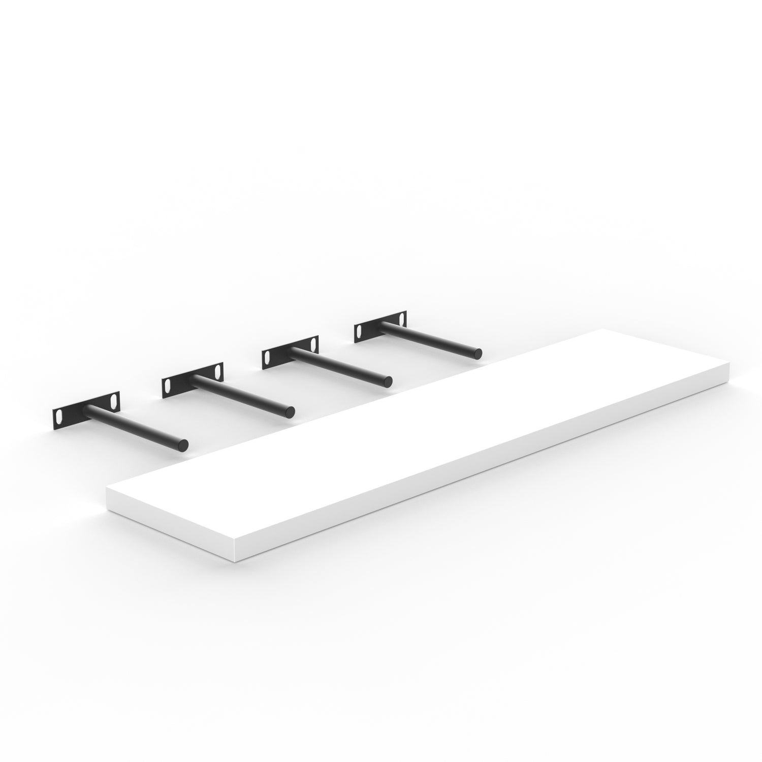 Liberty Shaker White - 48 Inch Wall Shelf Accessories - 48" Width x 1.5" Height x 12" Depth
