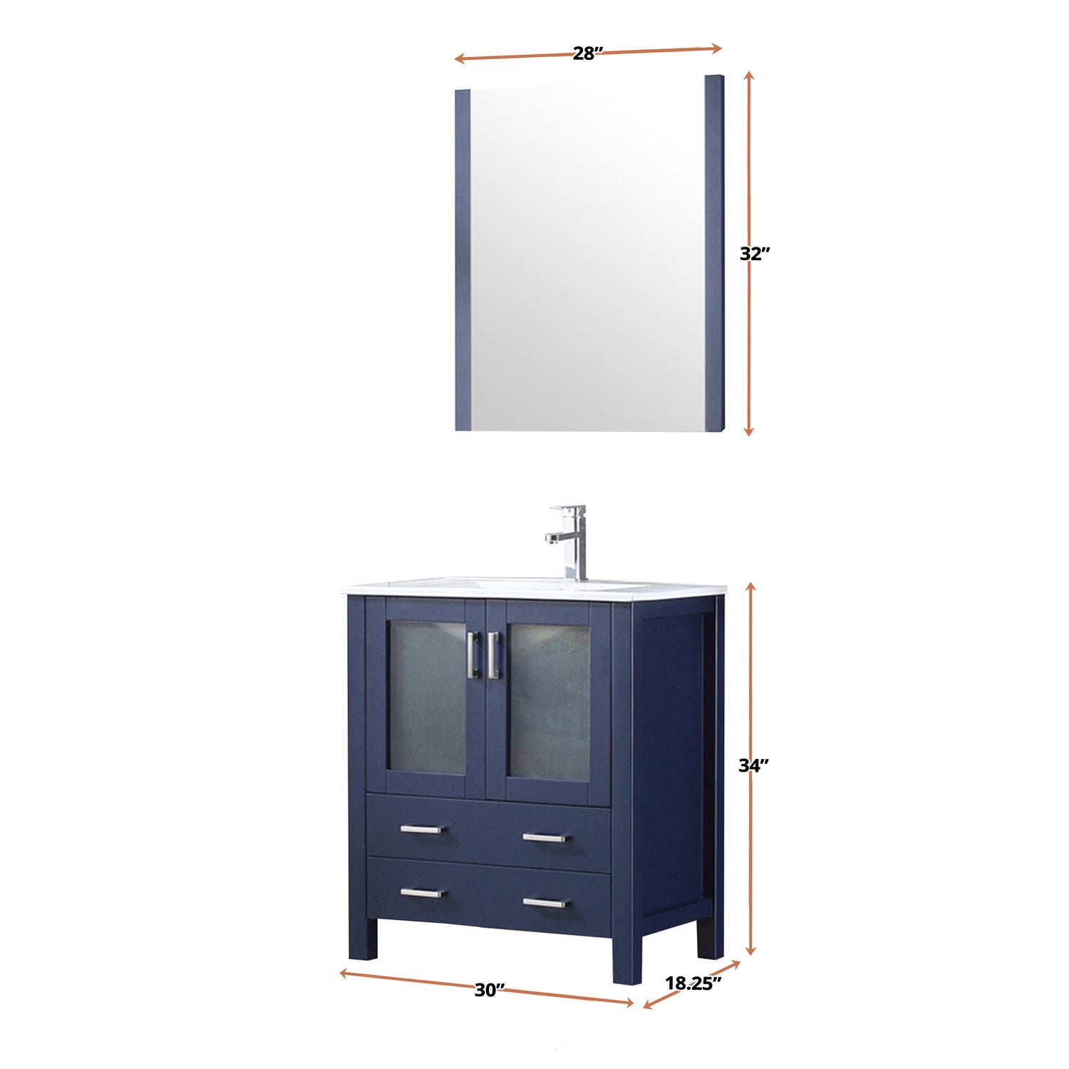 Volez 30 in. Freestanding Bathroom Vanity
