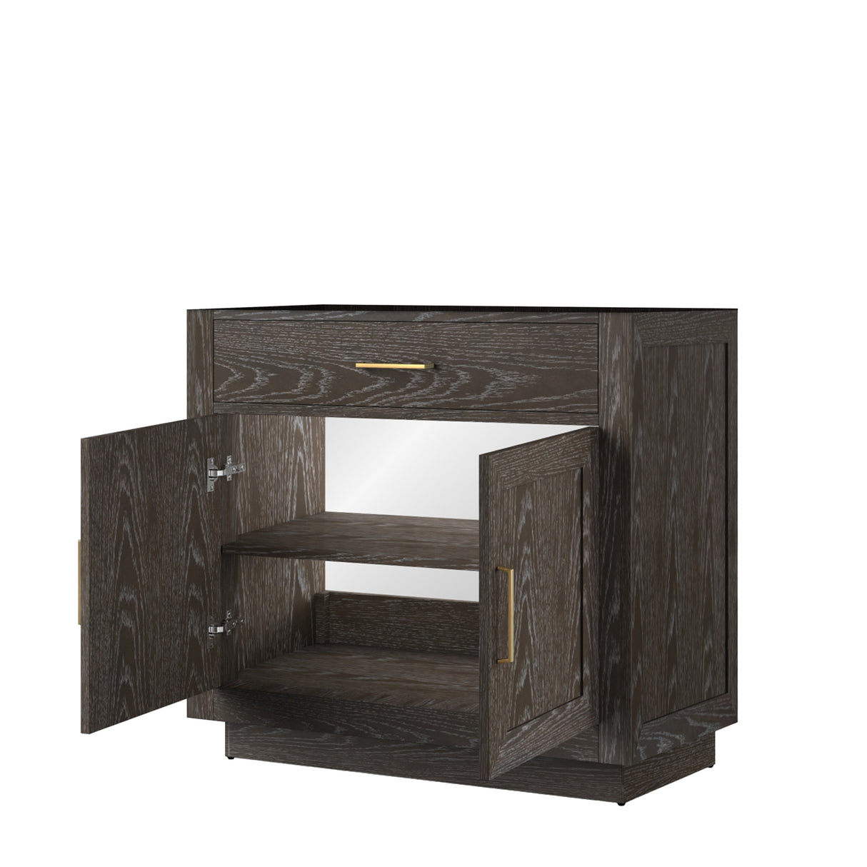 Abbey 36 in W x 22 in D Brown Oak Single Bath Vanity