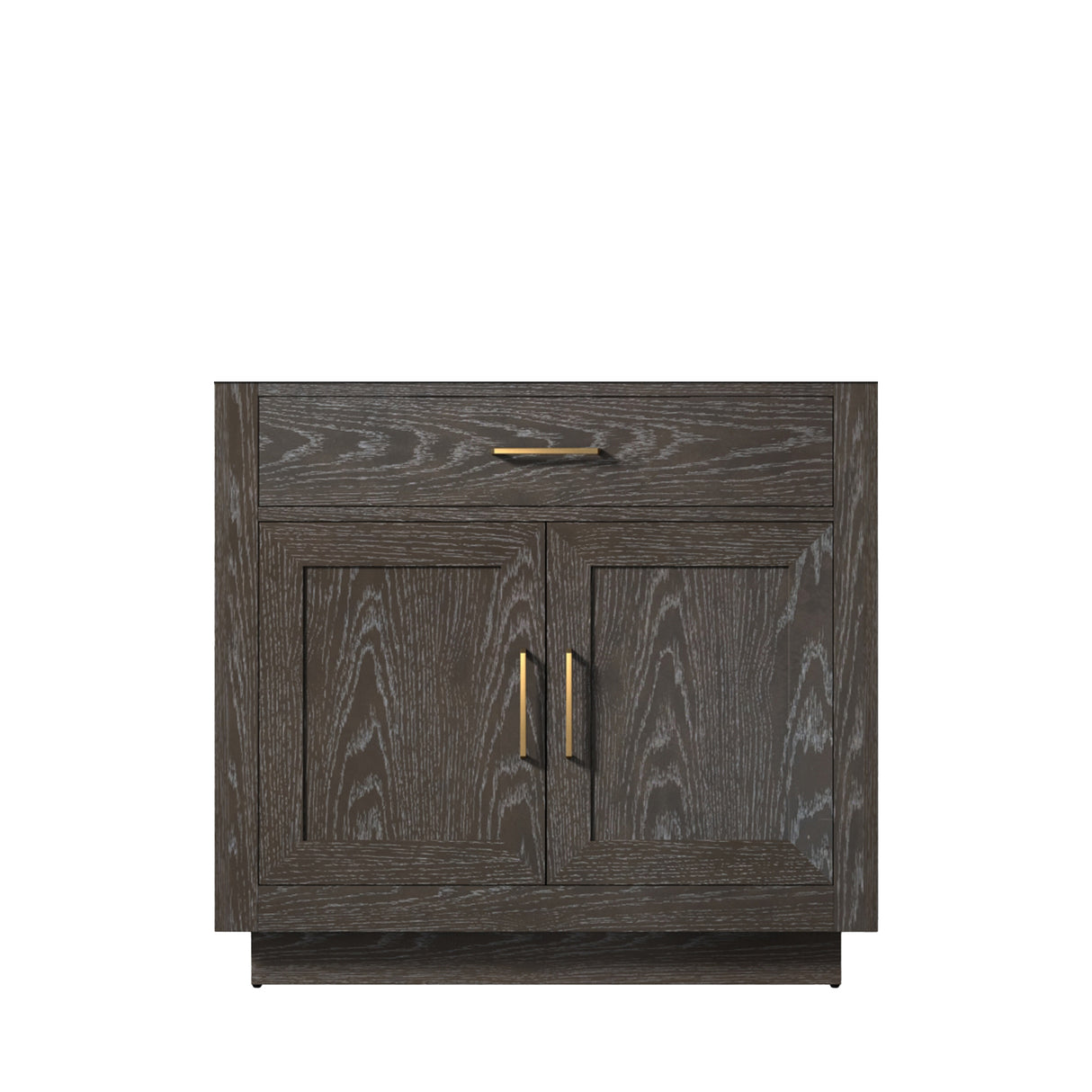 Abbey 36 in W x 22 in D Brown Oak Single Bath Vanity