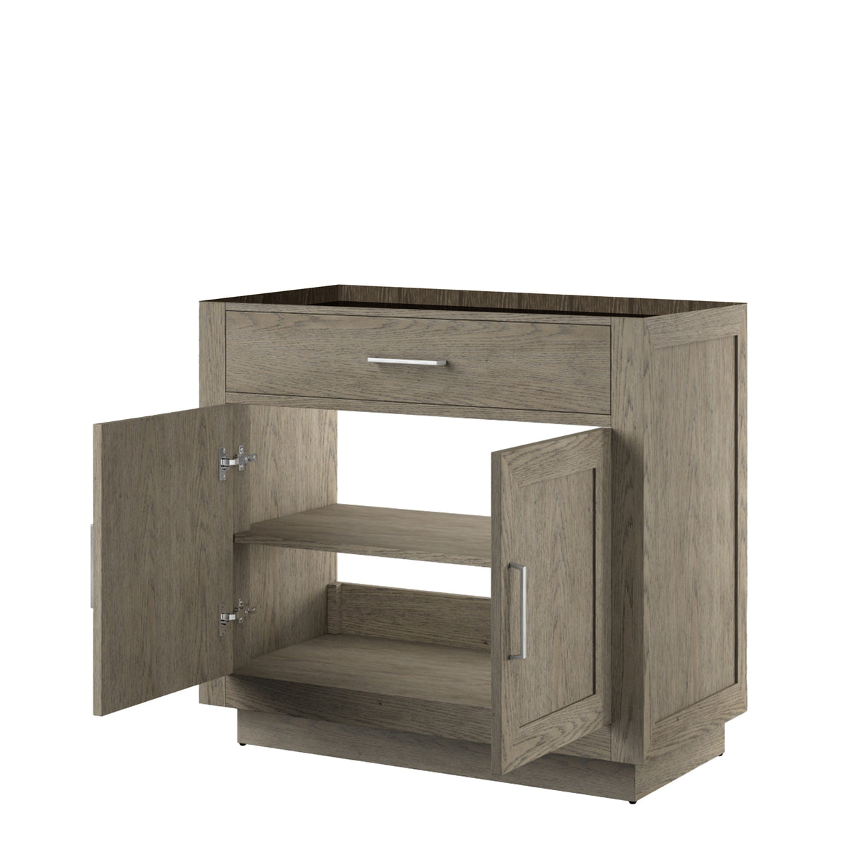 Abbey 36 in W x 22 in D Grey Oak Single Bath Vanity