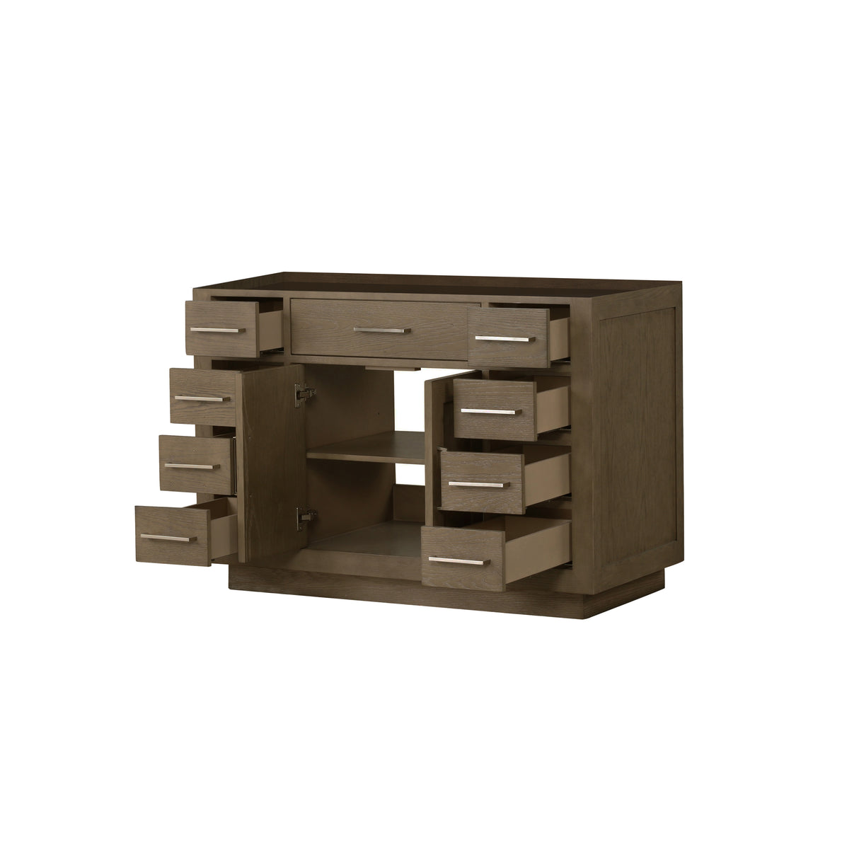 Abbey 48 in W x 22 in D Grey Oak Single Bath Vanity