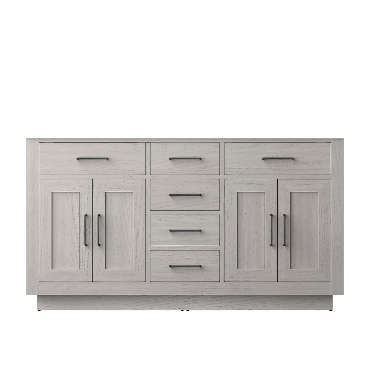 Abbey 60 in W x 22 in D White Oak Double Bath Vanity