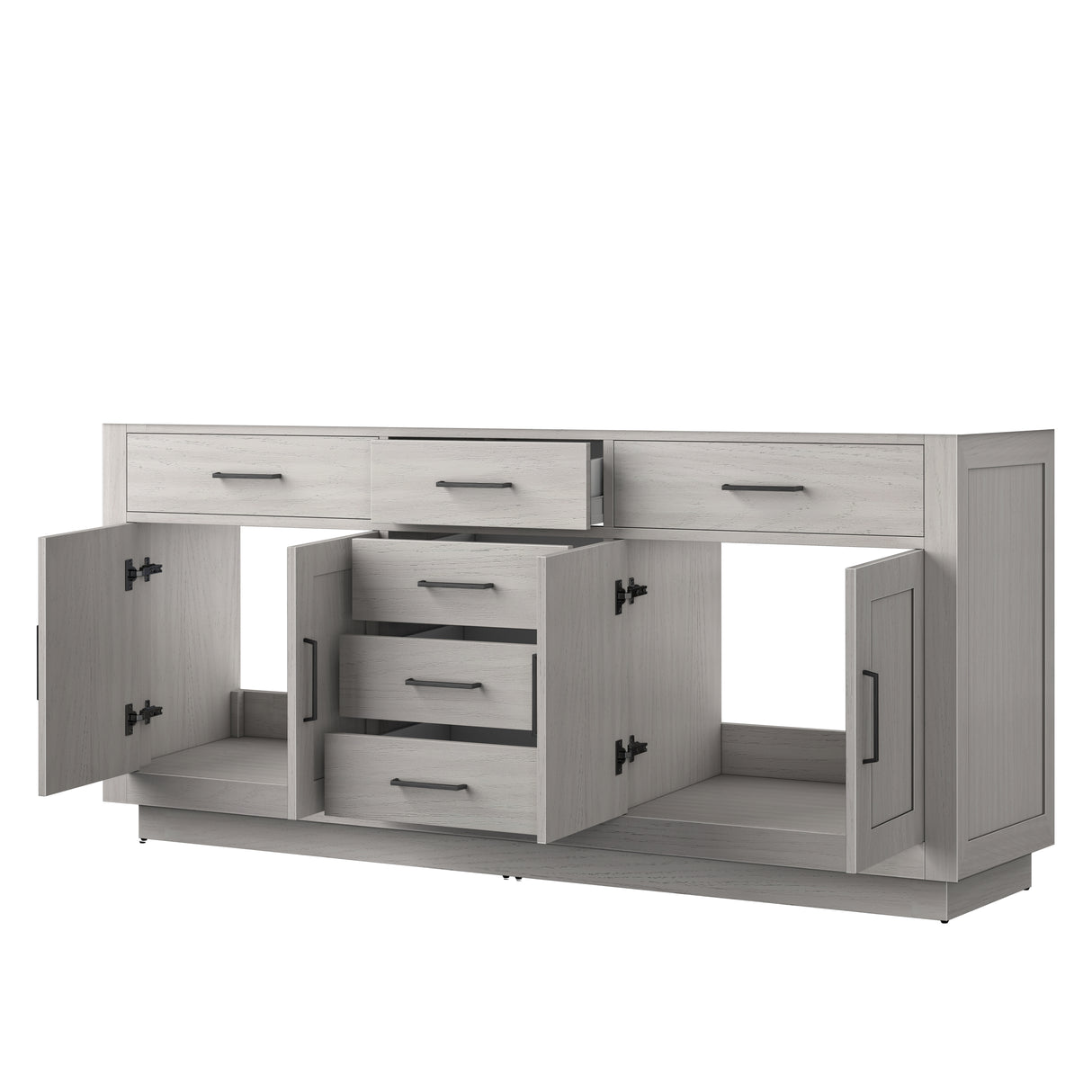 Abbey 72 in W x 22 in D White Oak Double Bath Vanity