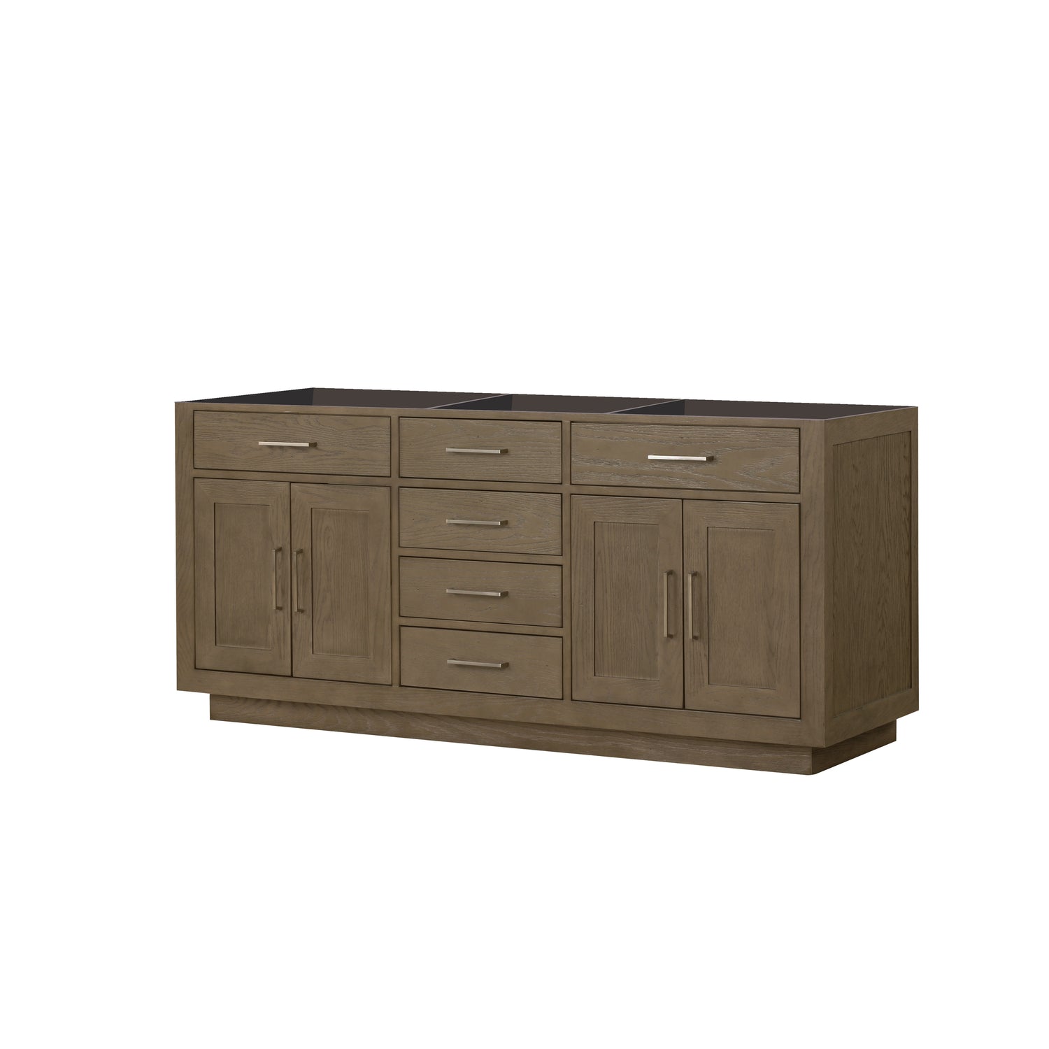 Abbey 72 in W x 22 in D Grey Oak Double Bath Vanity