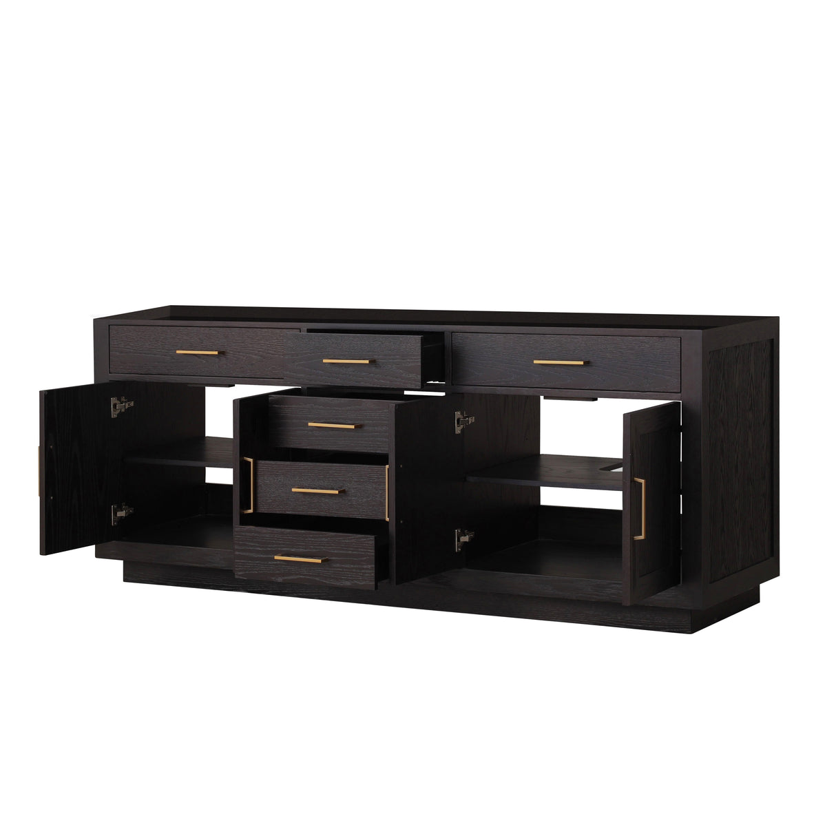 Abbey 80 in W x 22 in D Black Oak Double Bath Vanity