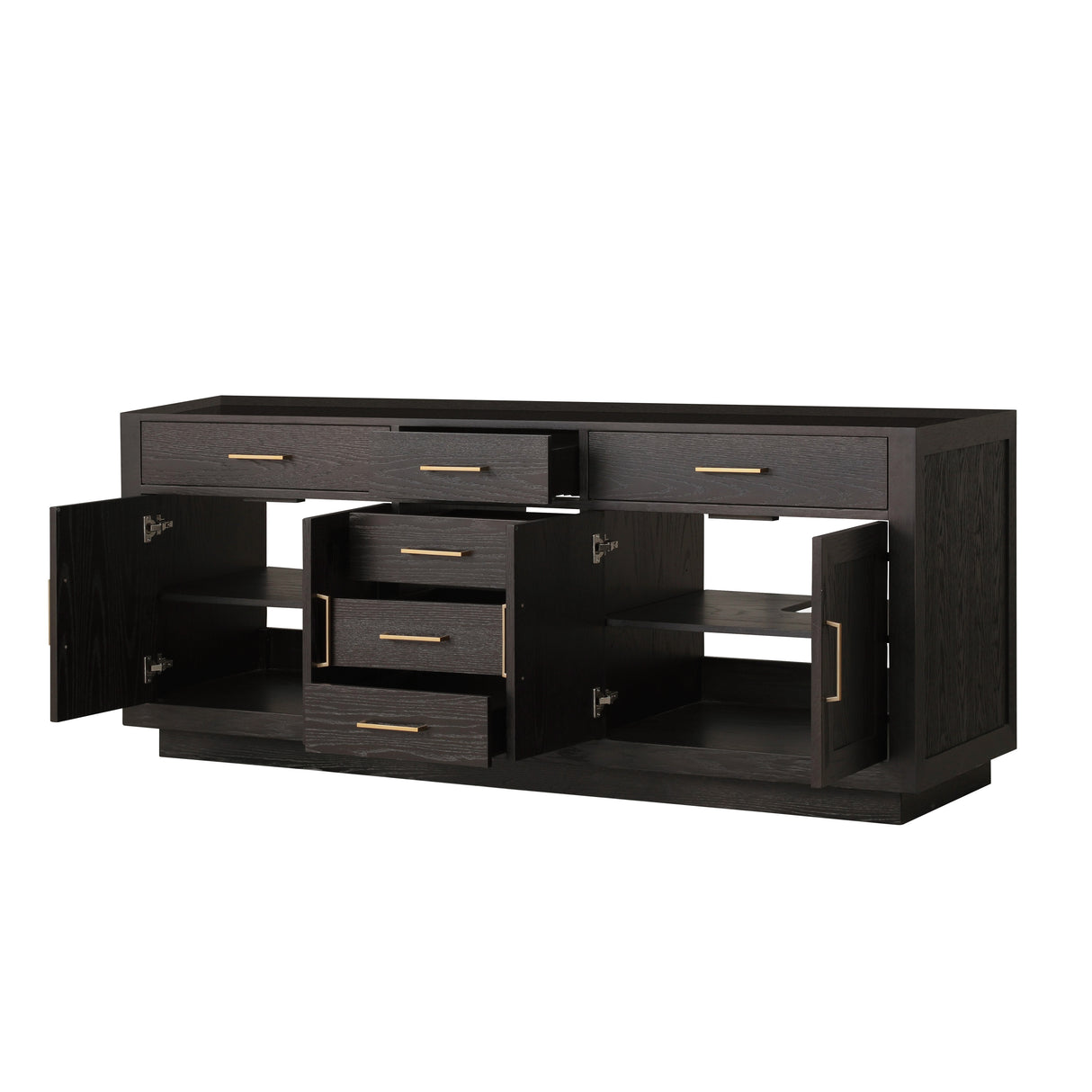 Abbey 80 in W x 22 in D Brown Oak Double Bath Vanity