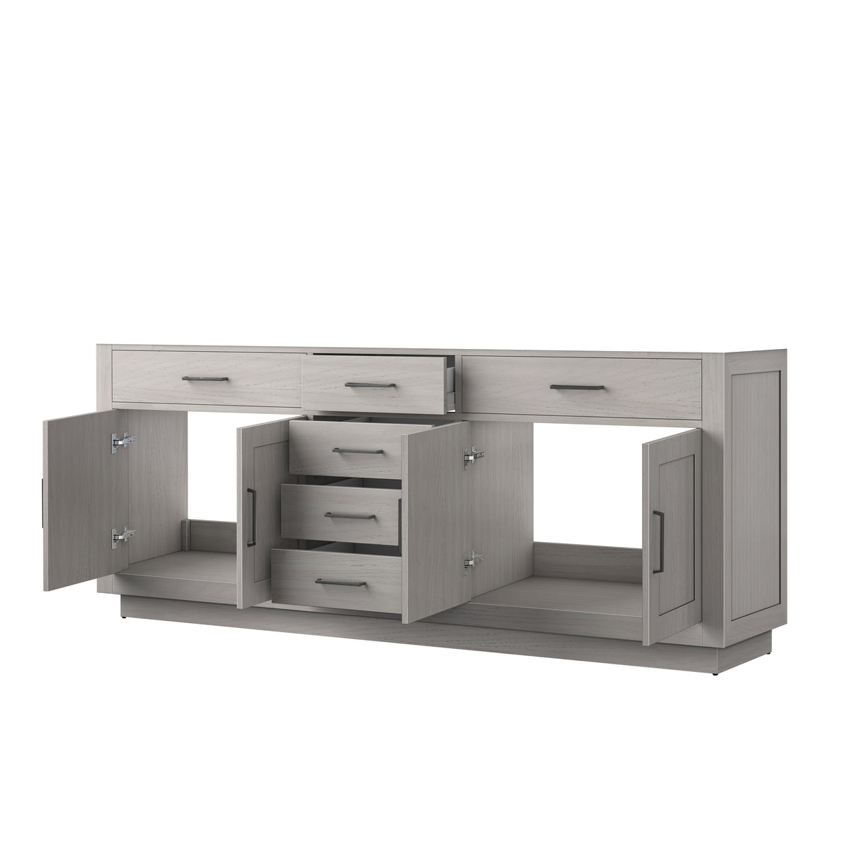 Abbey 80 in W x 22 in D White Oak Double Bath Vanity