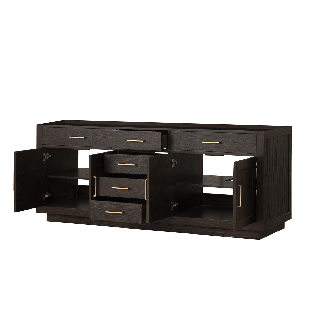 Abbey 84 in W x 22 in D Brown Oak Double Bath Vanity