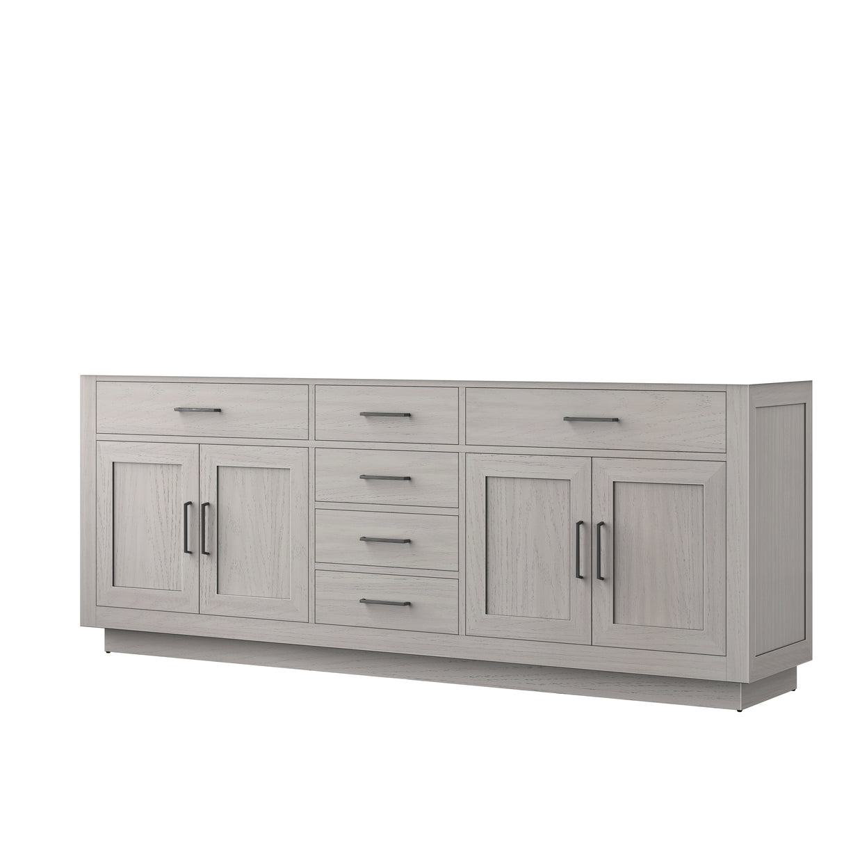 Abbey 84 in W x 22 in D White Oak Double Bath Vanity