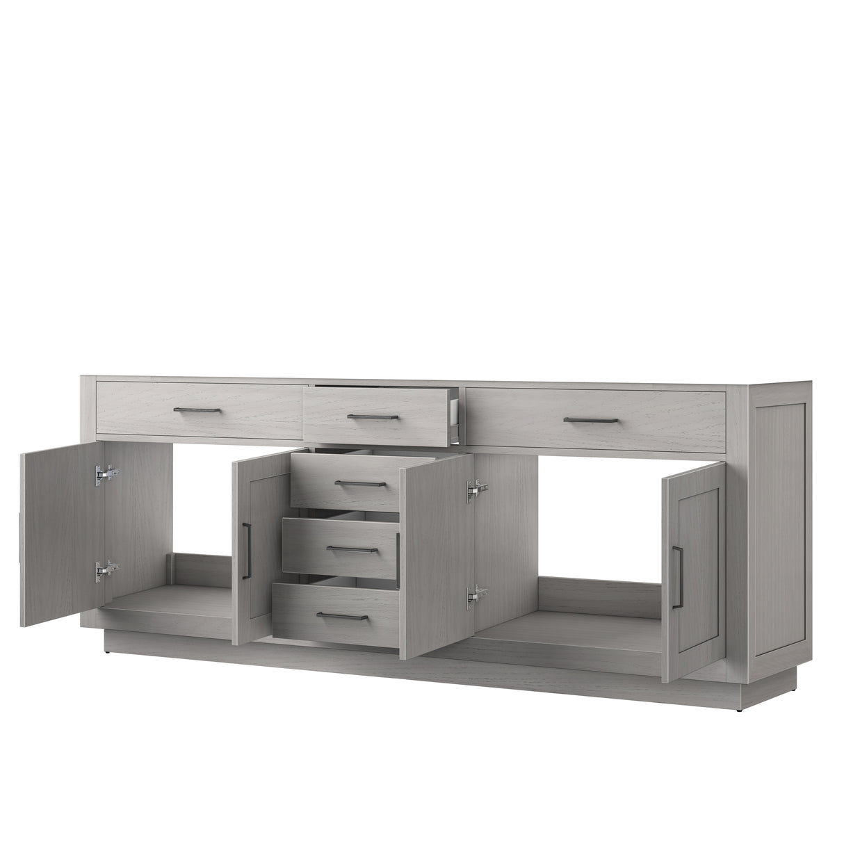 Abbey 84 in W x 22 in D White Oak Double Bath Vanity