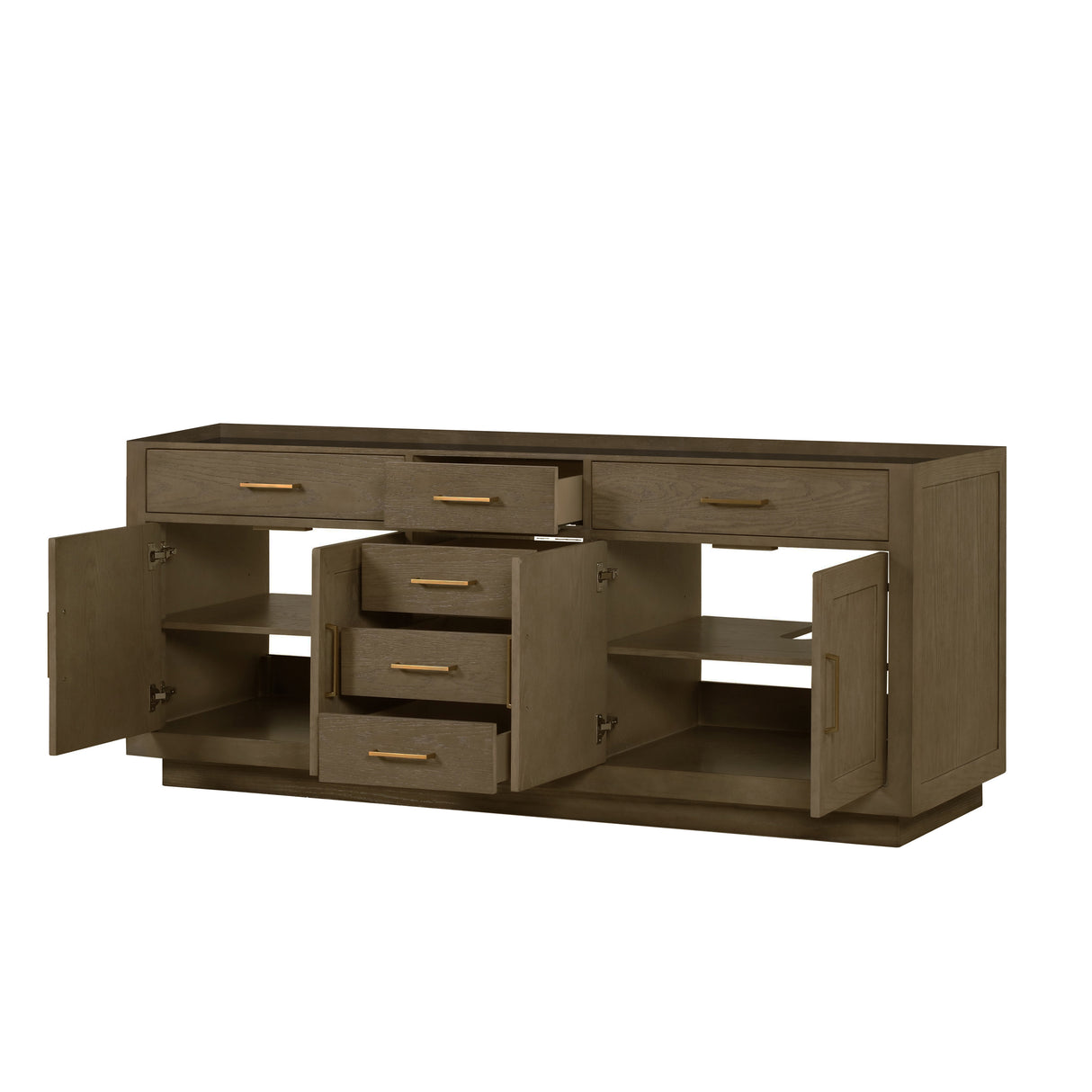 Abbey 84 in W x 22 in D Grey Oak Double Bath Vanity