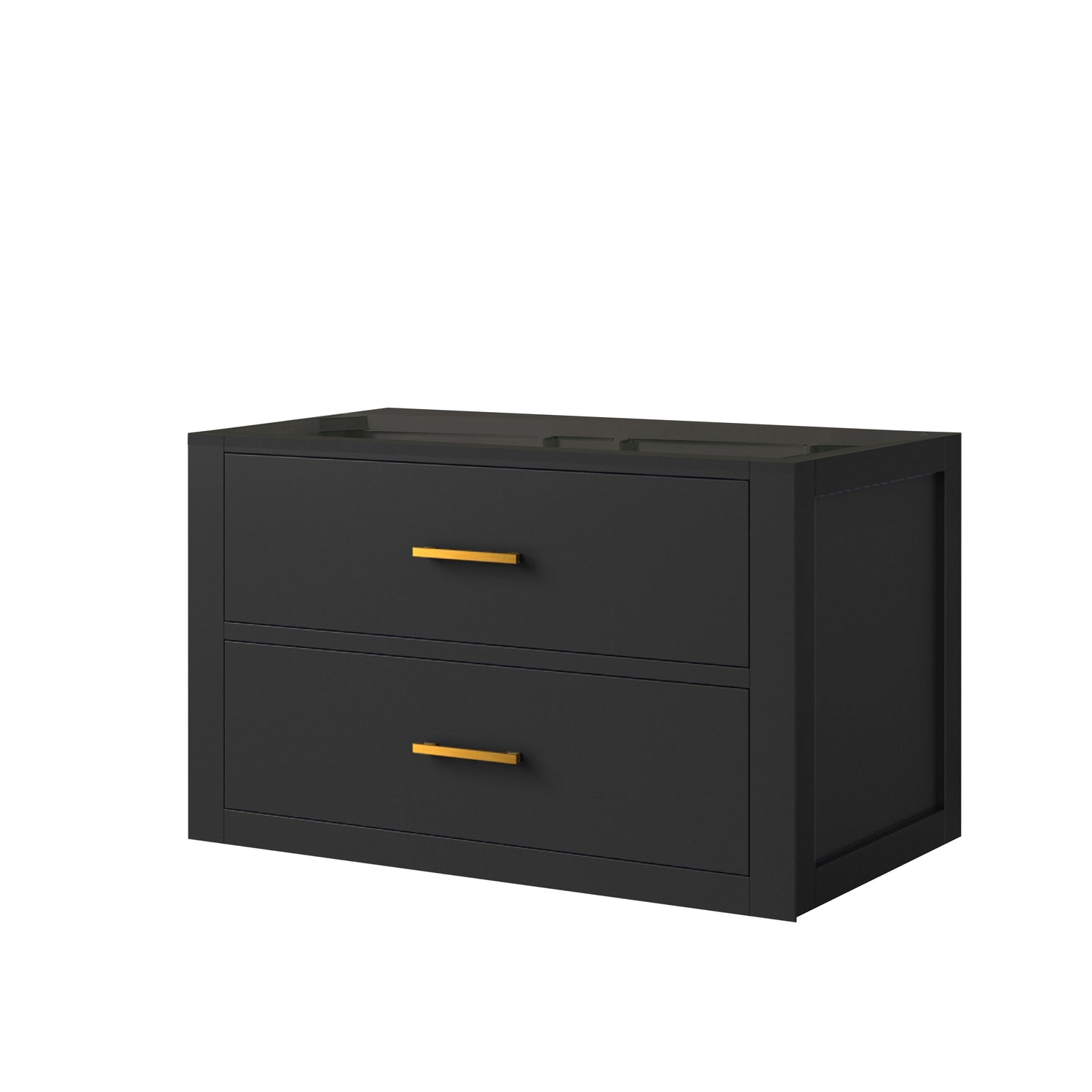 Castor 30 in W x 22 in D Black Single Bath Vanity