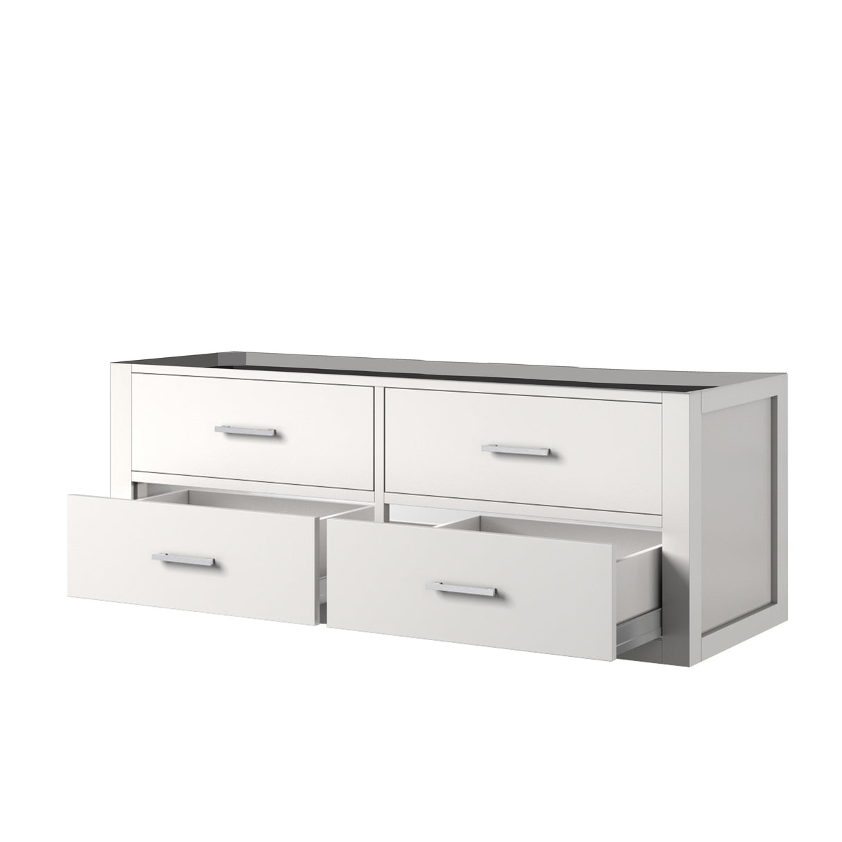 Castor 48 in W x 22 in D White Single Bath Vanity