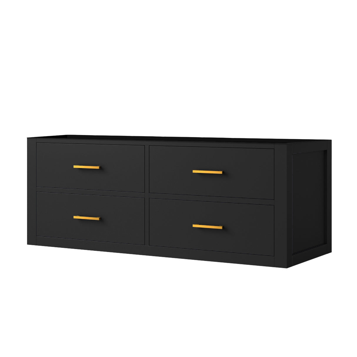 Castor 48 in W x 22 in D Black Single Bath Vanity