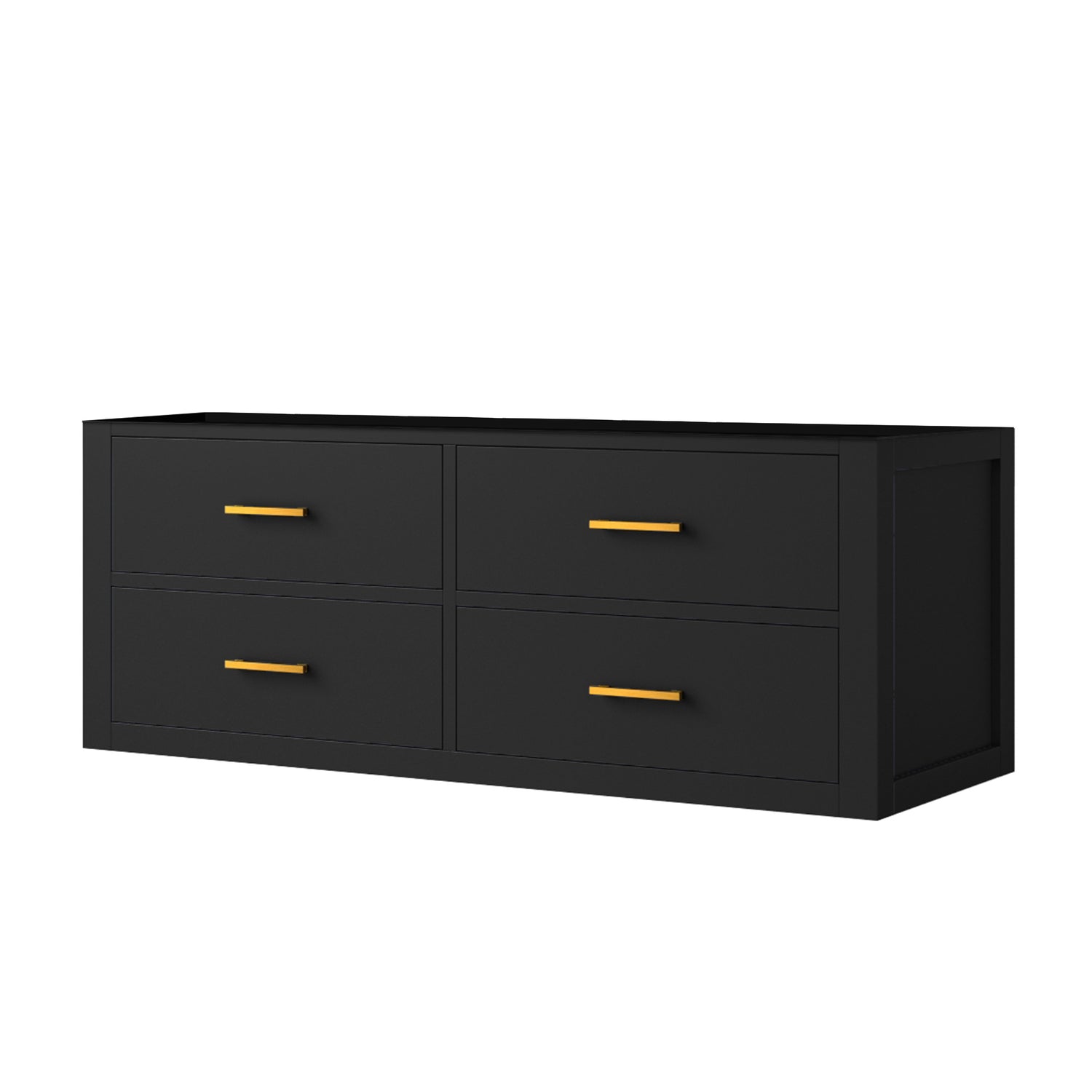 Castor 48 in W x 22 in D Black Single Bath Vanity