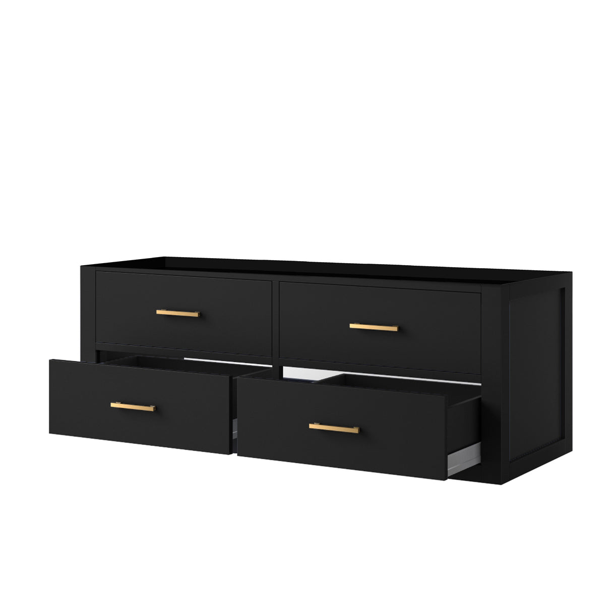 Castor 48 in W x 22 in D Black Single Bath Vanity