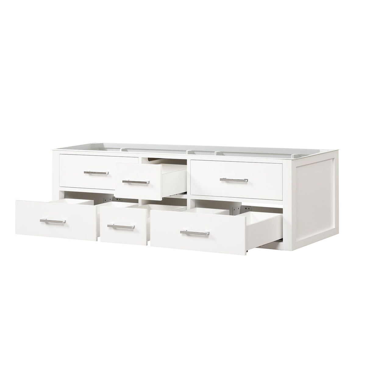 Castor 60 in W x 22 in D White Double Bath Vanity