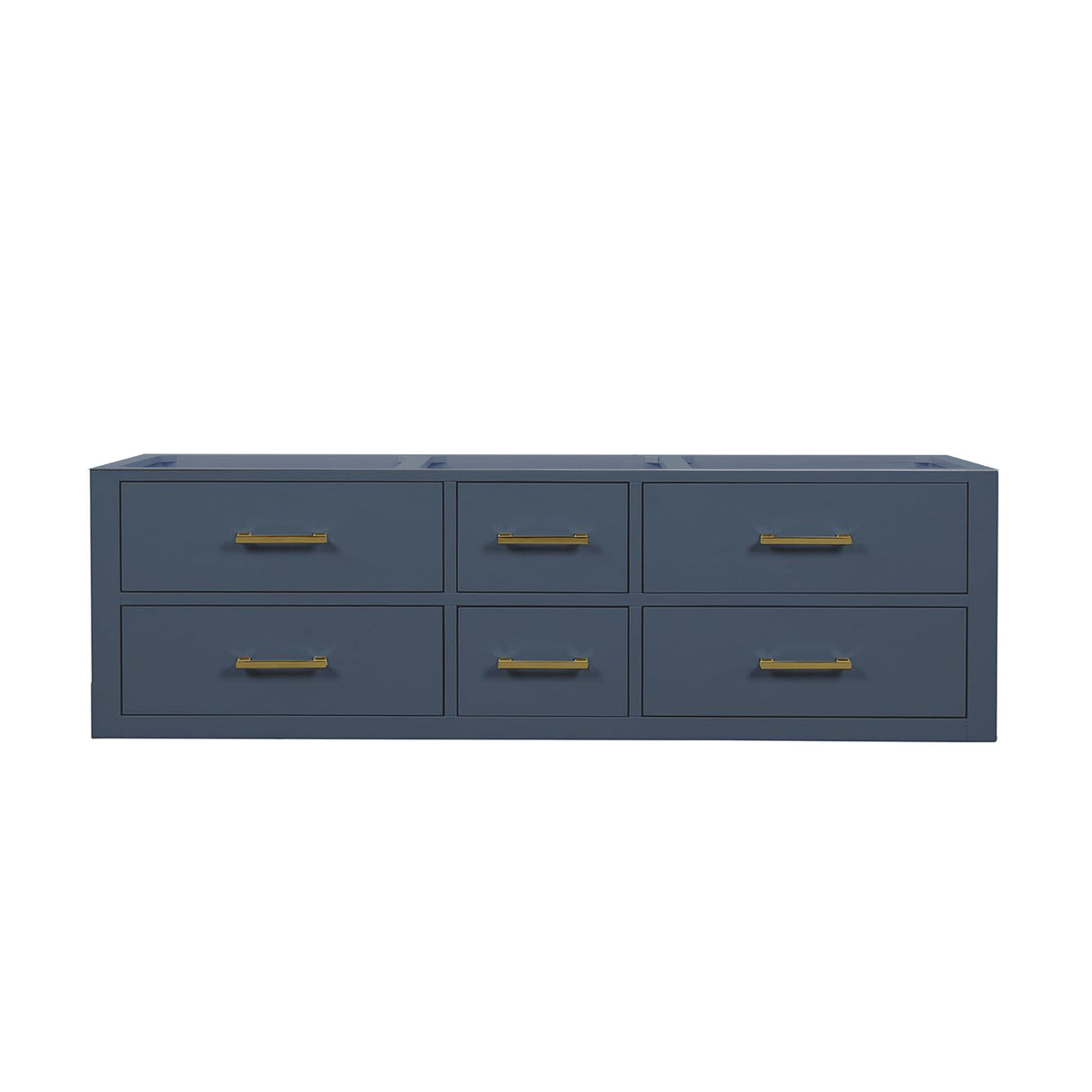 Castor 60 in W x 22 in D Blue Double Bath Vanity