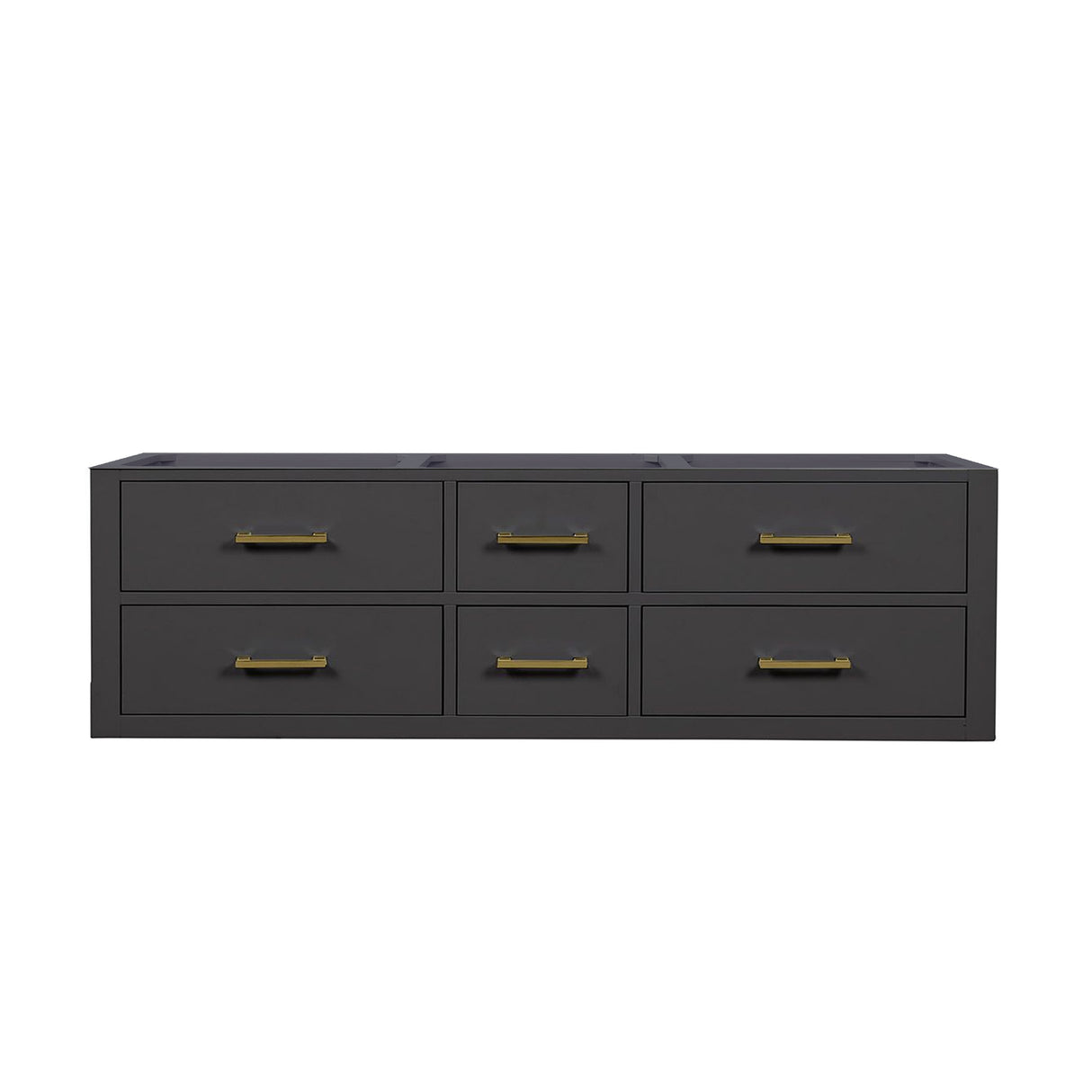 Castor 60 in W x 22 in D Black Double Bath Vanity