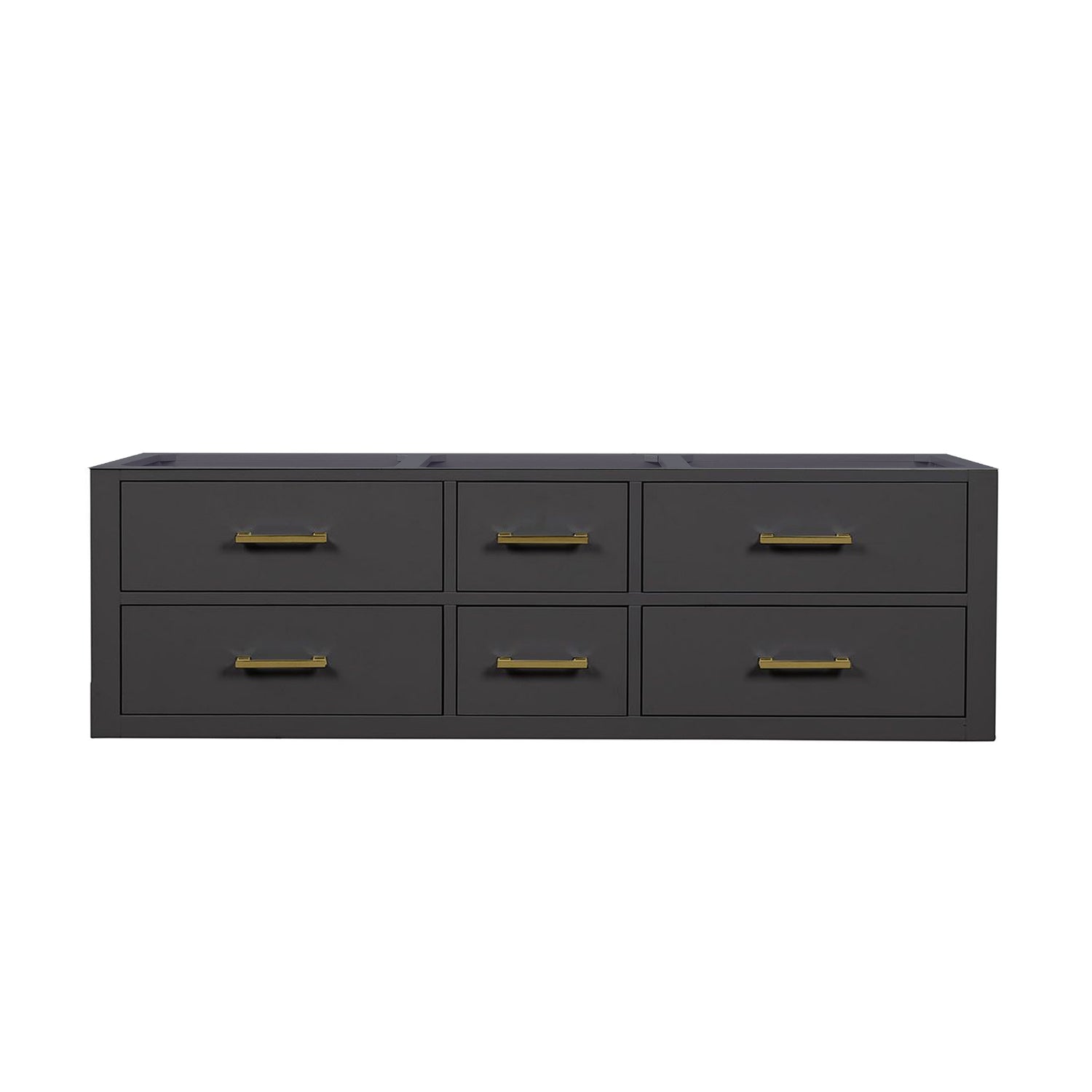 Castor 60 in W x 22 in D Black Double Bath Vanity