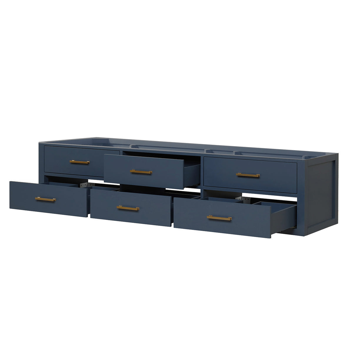 Castor 80 in W x 22 in D Blue Double Bath Vanity