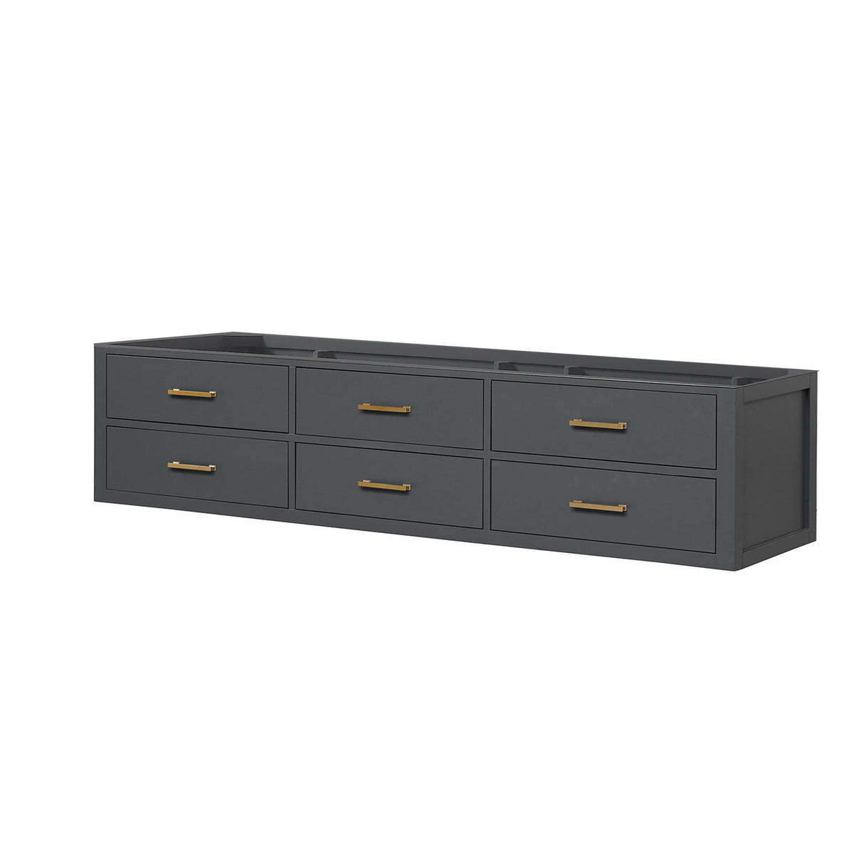 Castor 80 in W x 22 in D Black Double Bath Vanity