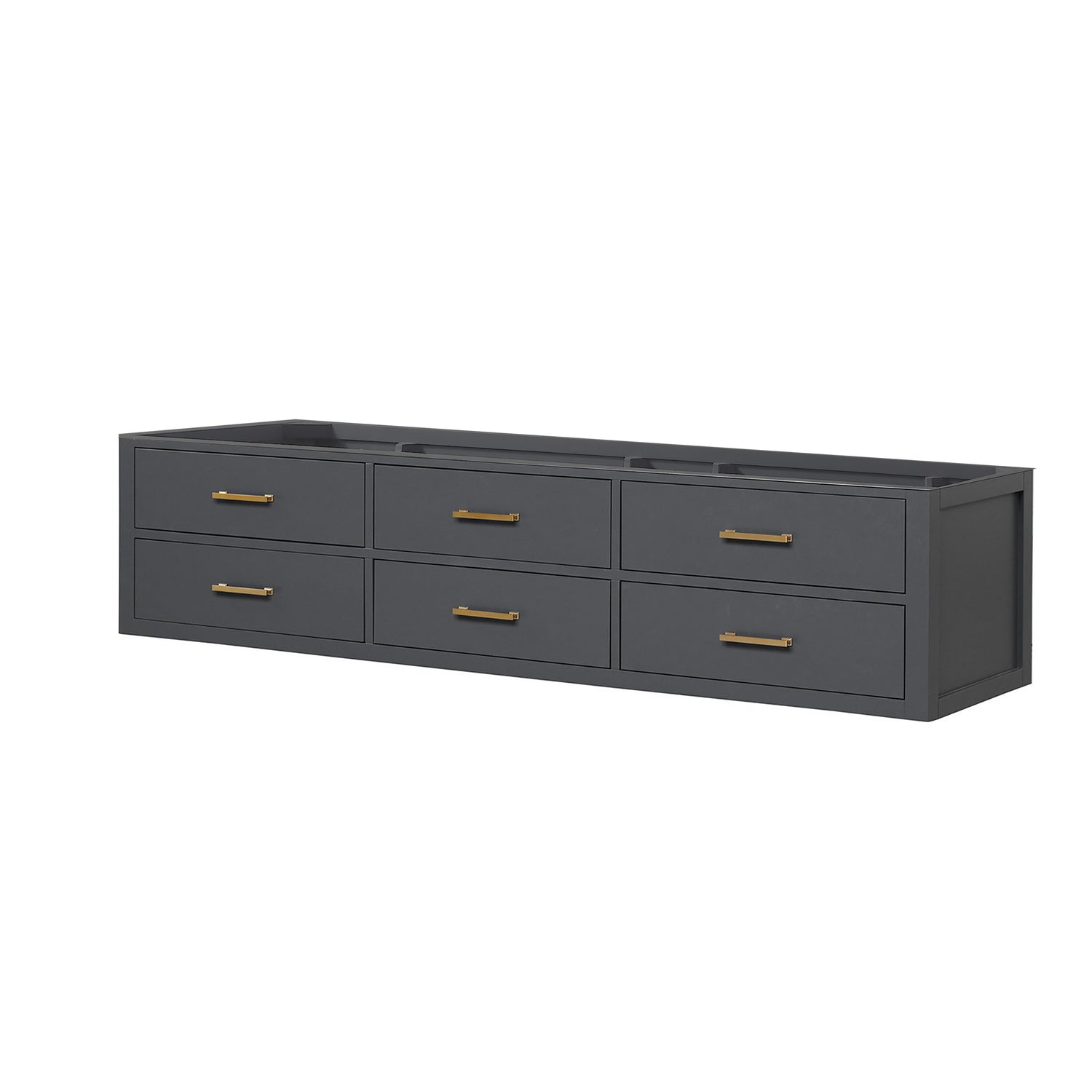 Castor 80 in W x 22 in D Black Double Bath Vanity