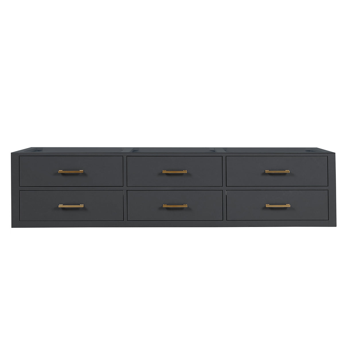 Castor 80 in W x 22 in D Black Double Bath Vanity