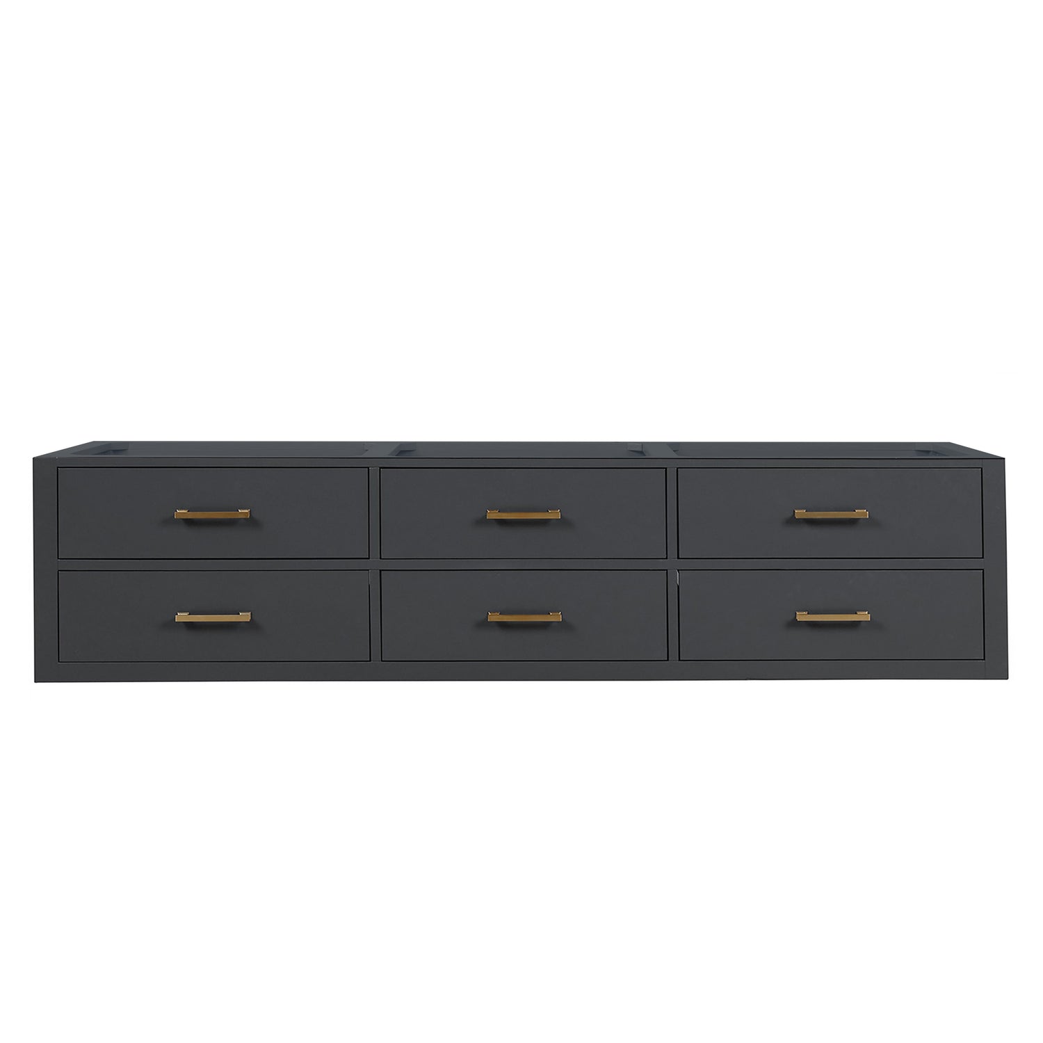 Castor 80 in W x 22 in D Black Double Bath Vanity