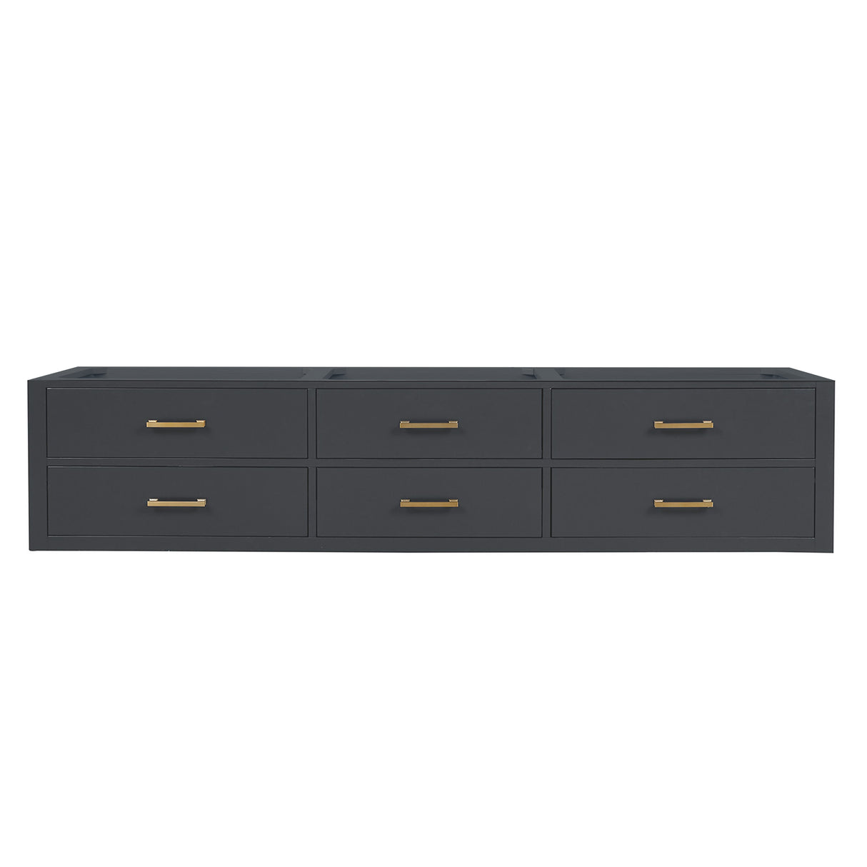 Castor 84 in W x 22 in D Black Double Bath Vanity