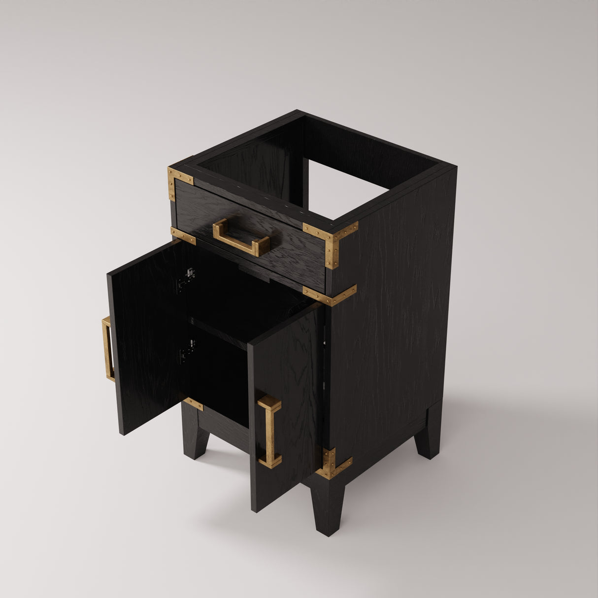 Laurel 20 in W x 18 in D Black Oak Single Bath Vanity