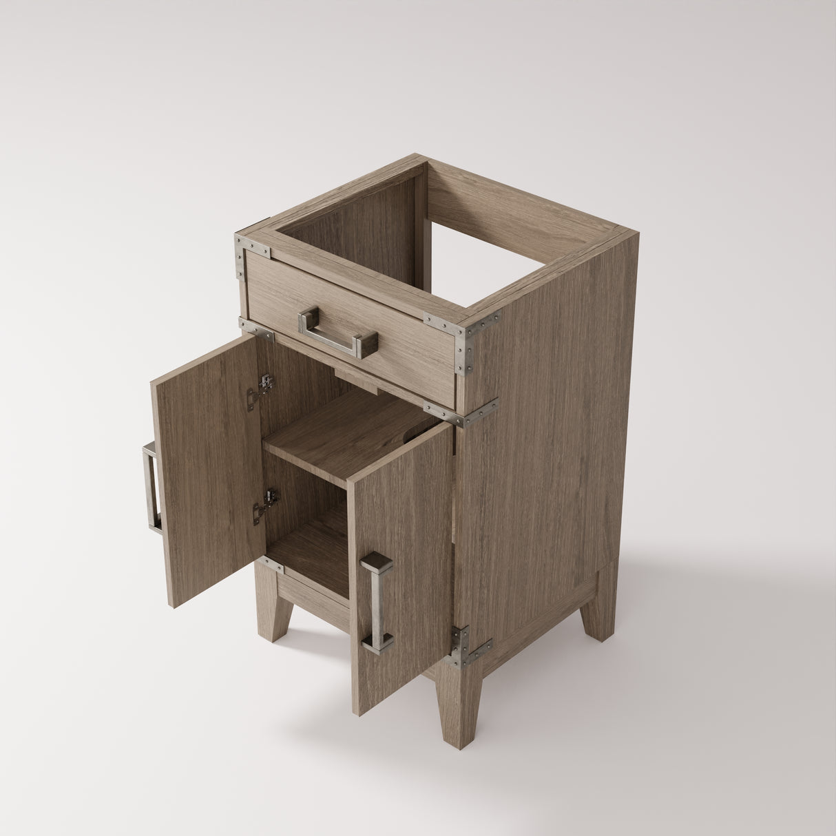 Laurel 20 in W x 18 in D Grey Oak Single Bath Vanity