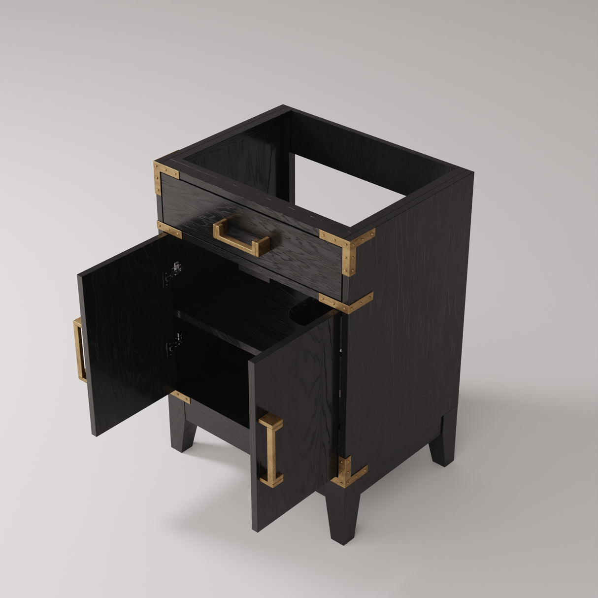 Laurel 24 in W x 18 in D Black Oak Single Bath Vanity