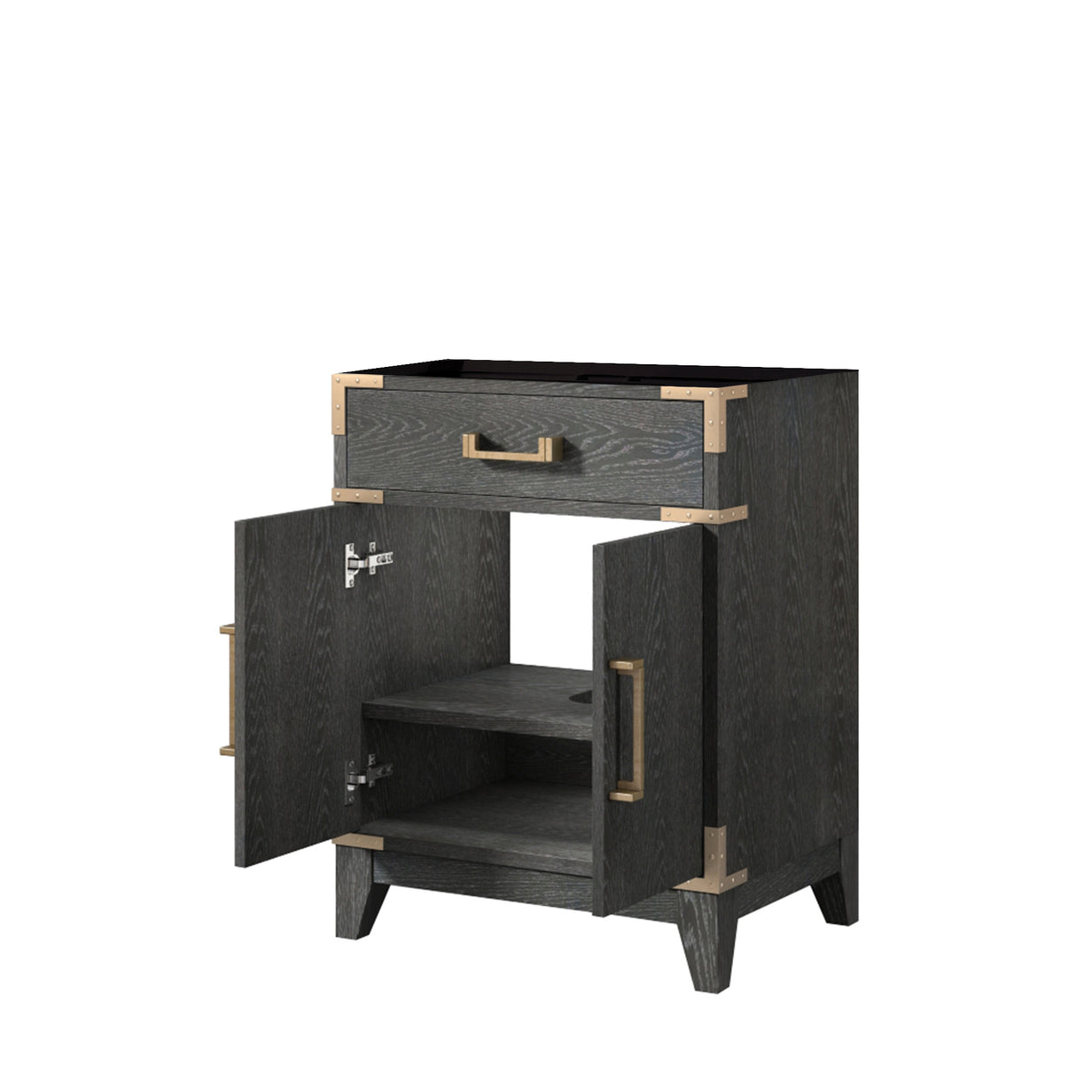 Laurel 24 in W x 18 in D Black Oak Single Bath Vanity