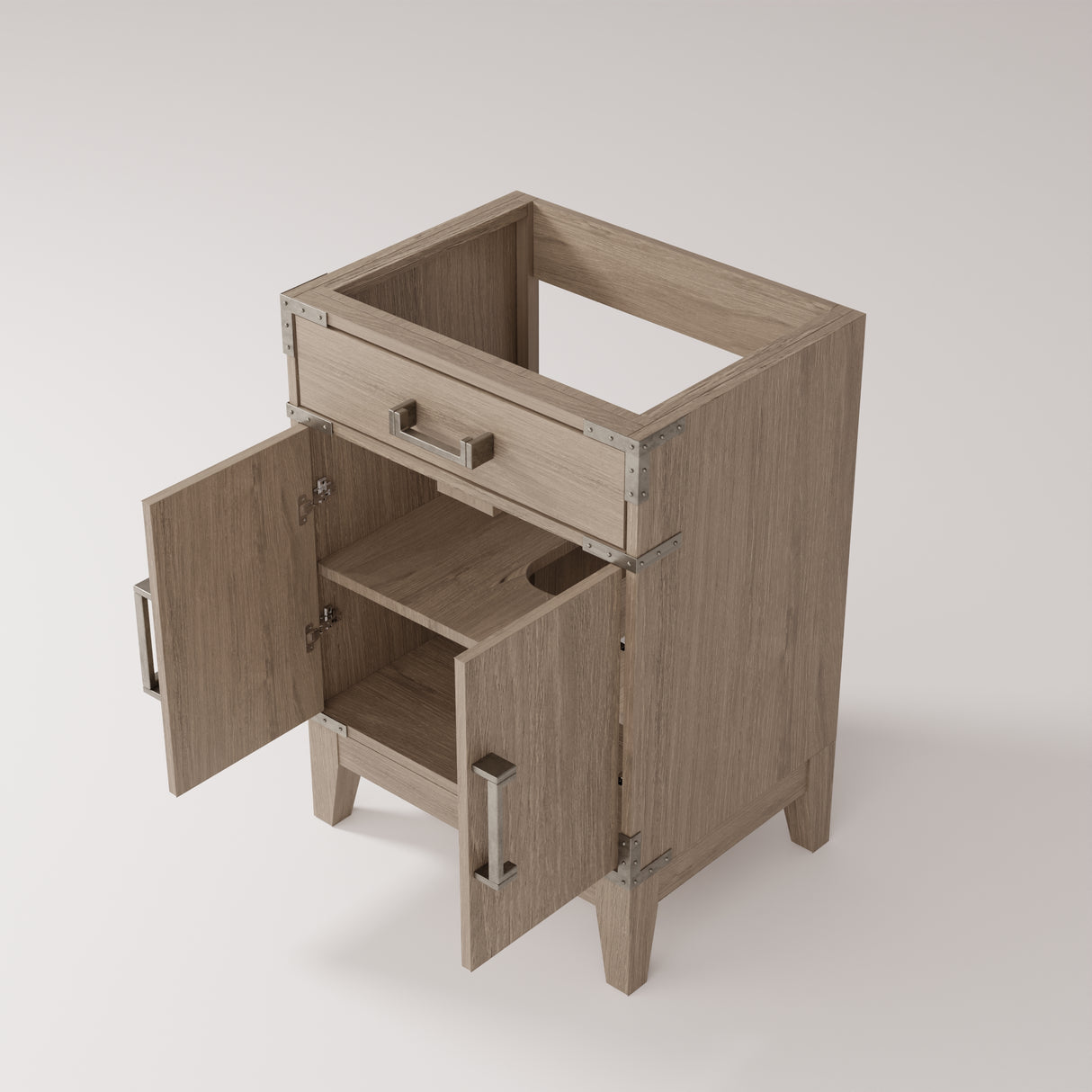 Laurel 24 in W x 18 in D Grey Oak Single Bath Vanity