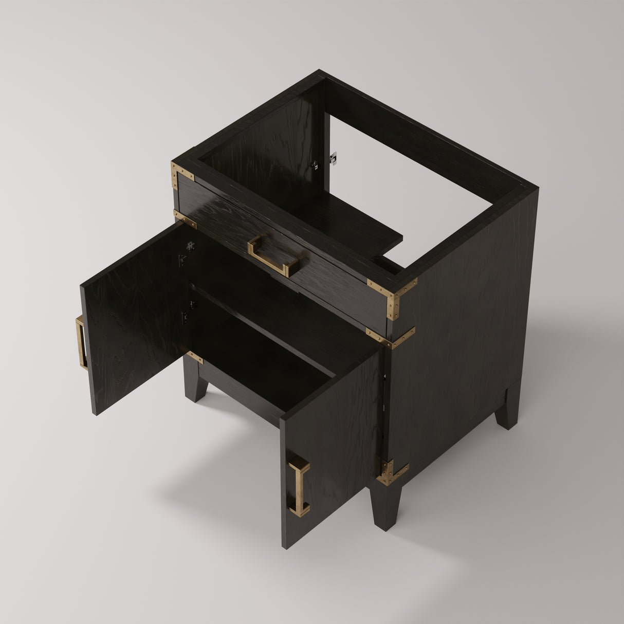 Laurel 30 in W x 22 in D Black Oak Single Bath Vanity