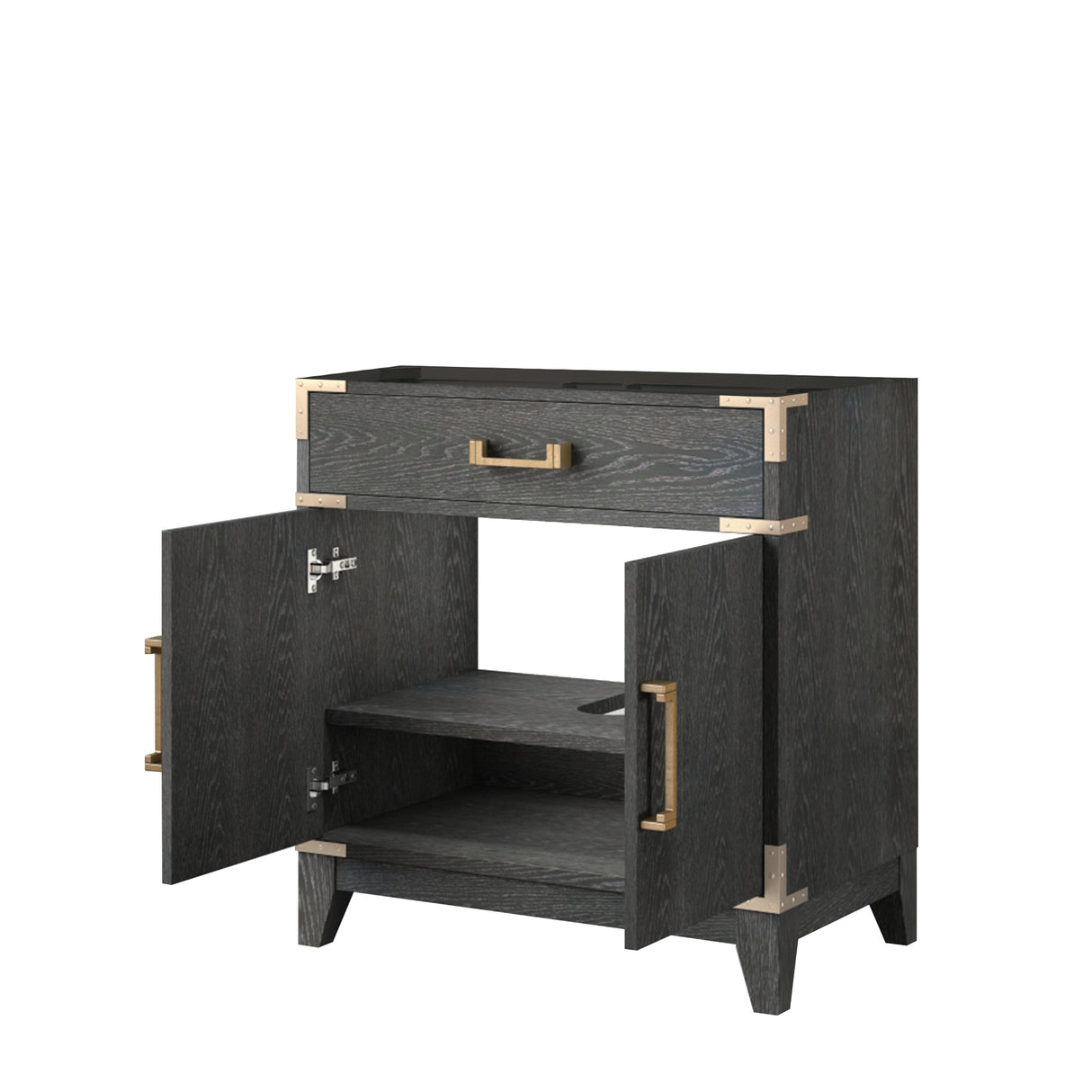 Laurel 30 in W x 22 in D Black Oak Single Bath Vanity
