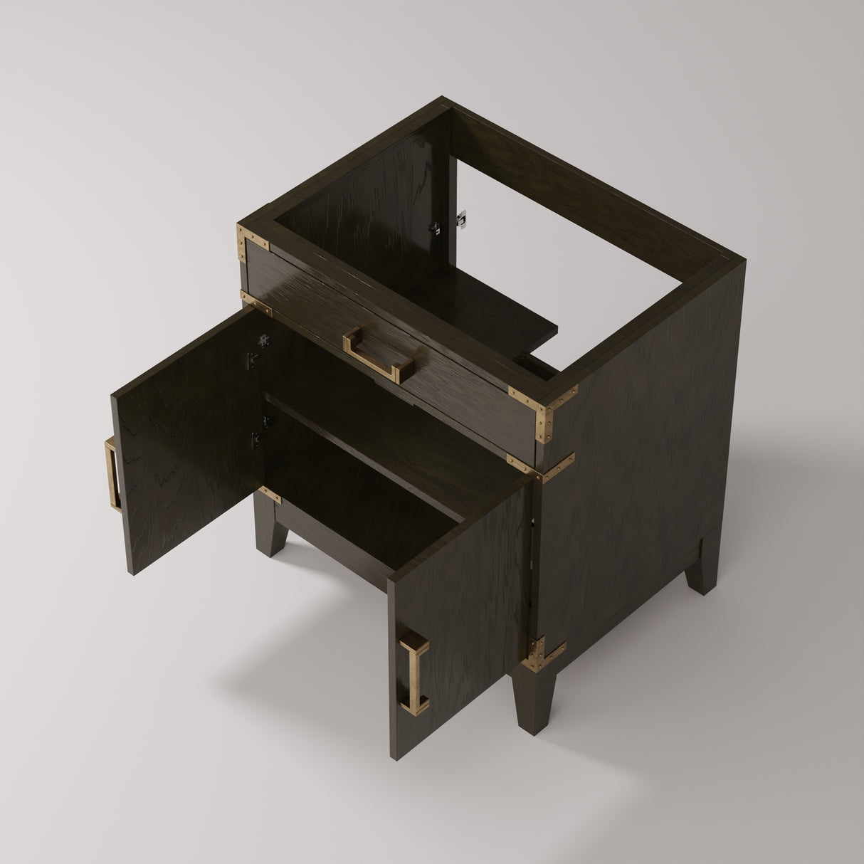 Laurel 30 in W x 22 in D Brown Oak Single Bath Vanity