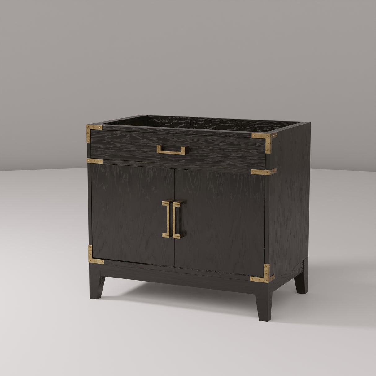 Laurel 36 in W x 22 in D Black Oak Single Bath Vanity