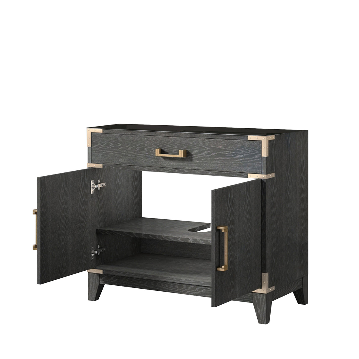 Laurel 36 in W x 22 in D Black Oak Single Bath Vanity