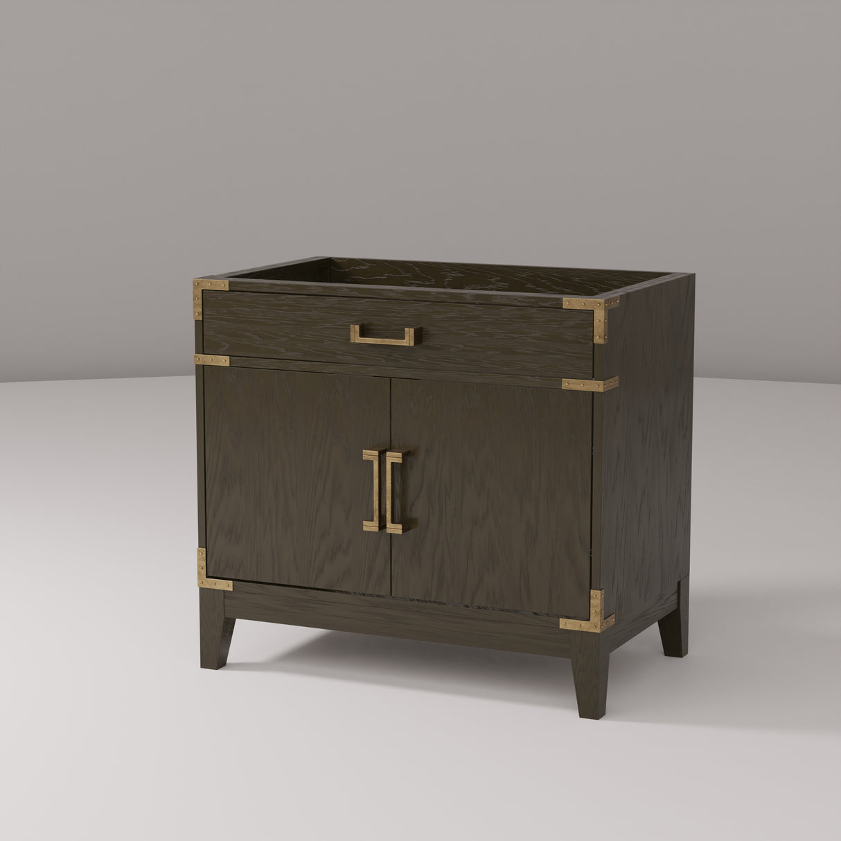 Laurel 36 in W x 22 in D Brown Oak Single Bath Vanity
