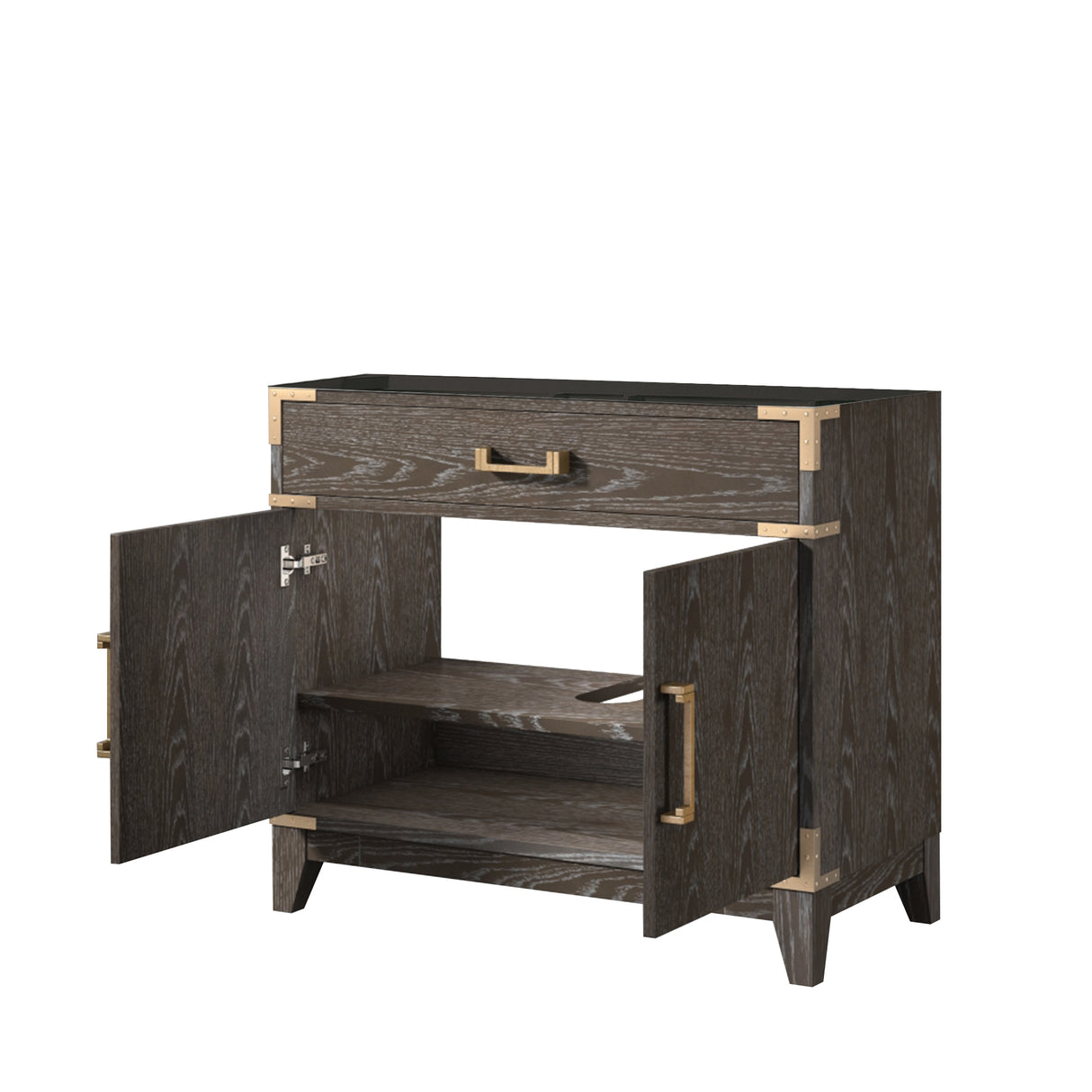 Laurel 36 in W x 22 in D Brown Oak Single Bath Vanity