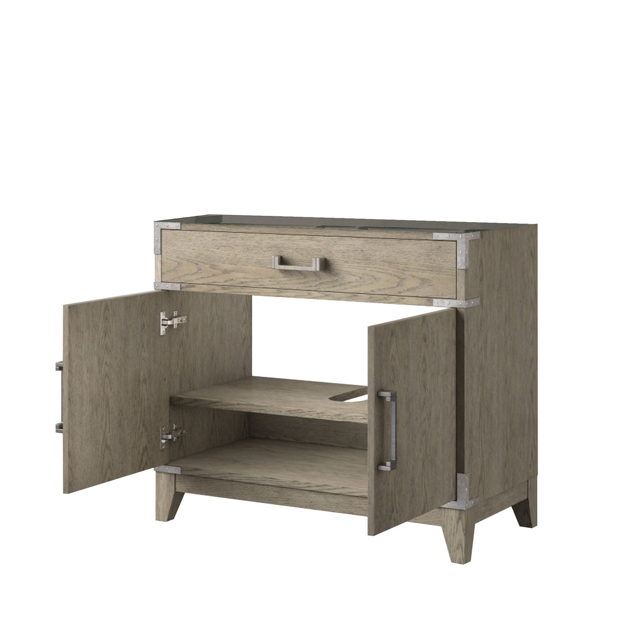Laurel 36 in W x 22 in D Grey Oak Single Bath Vanity