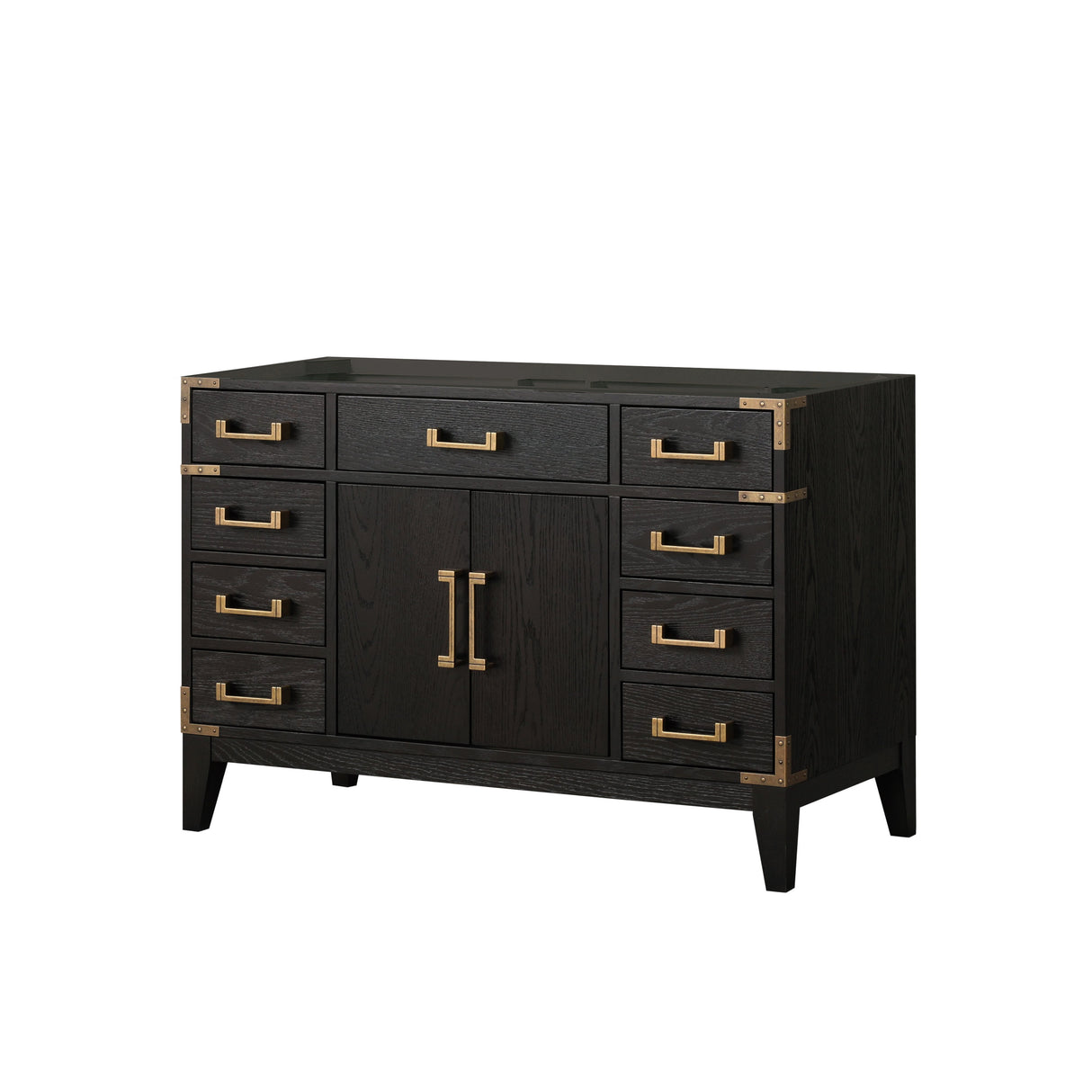 Laurel 48 in W x 22 in D Black Oak Single Bath Vanity