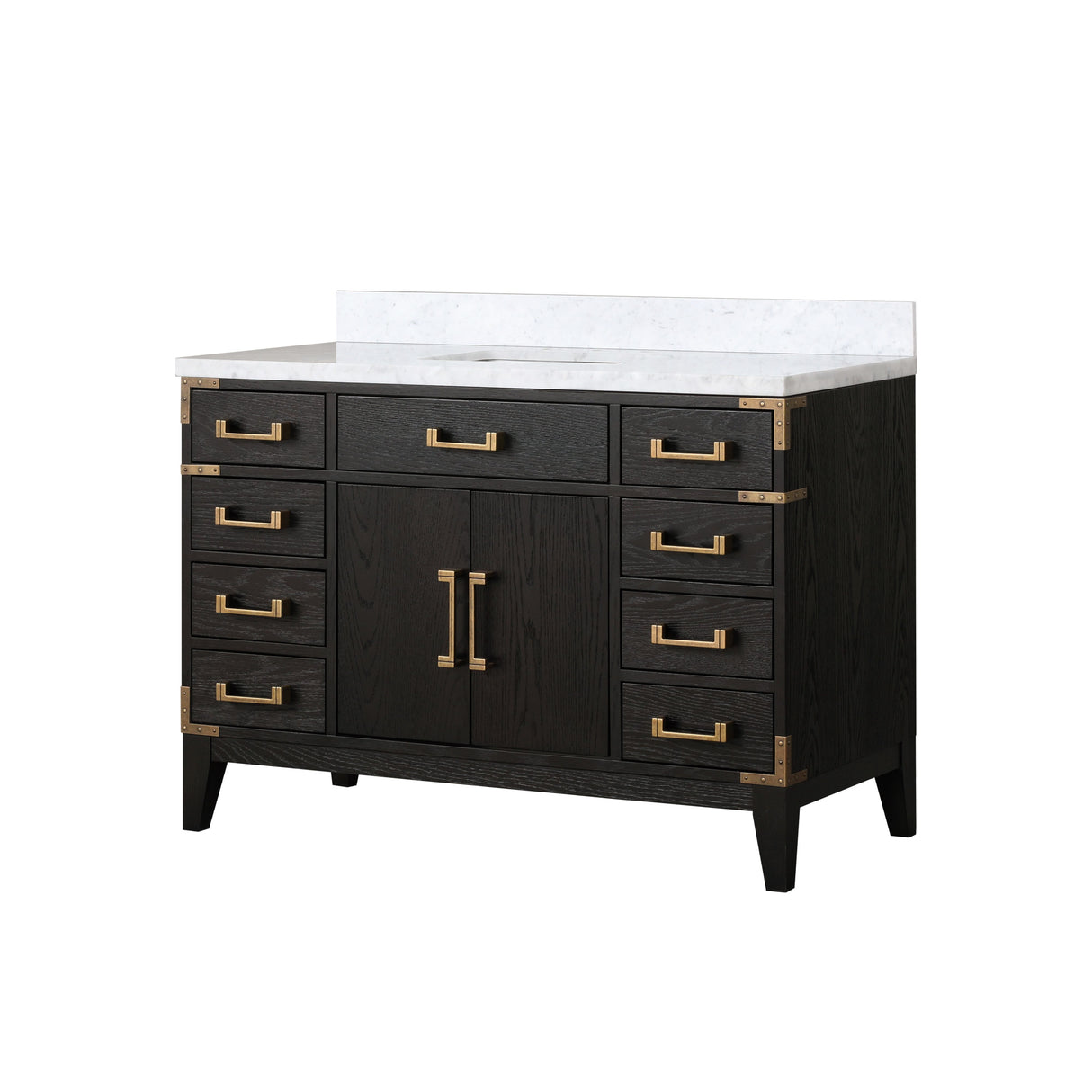 Laurel 48 in. Freestanding Bathroom Vanity with Carrara Marble Sink Top