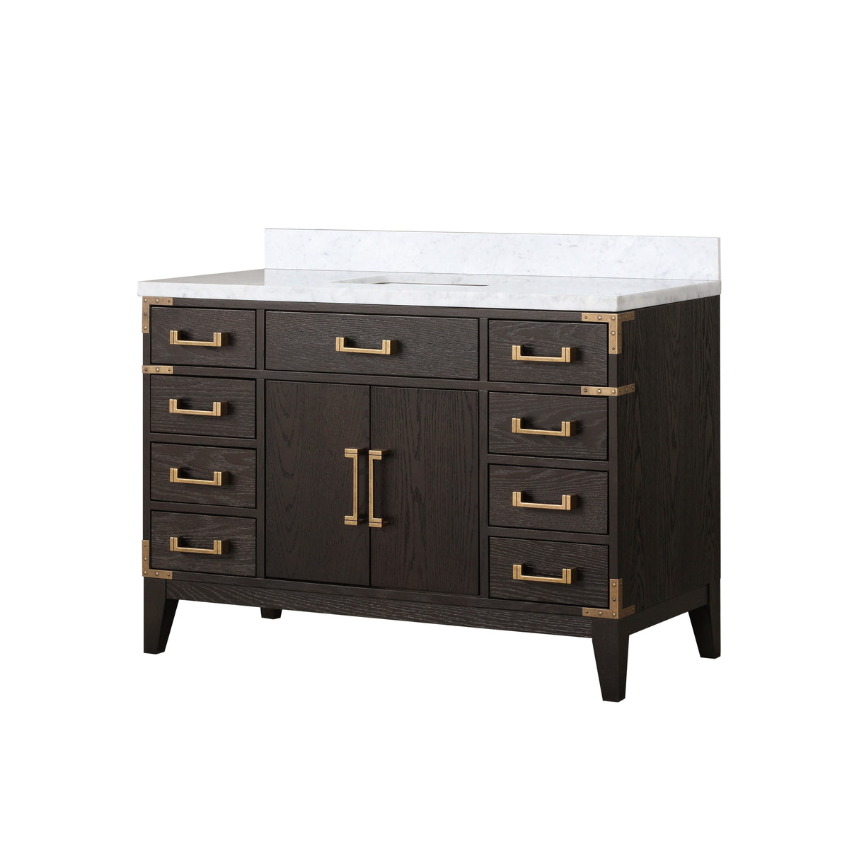 Laurel 48 in. Freestanding Bathroom Vanity with Carrara Marble Sink Top