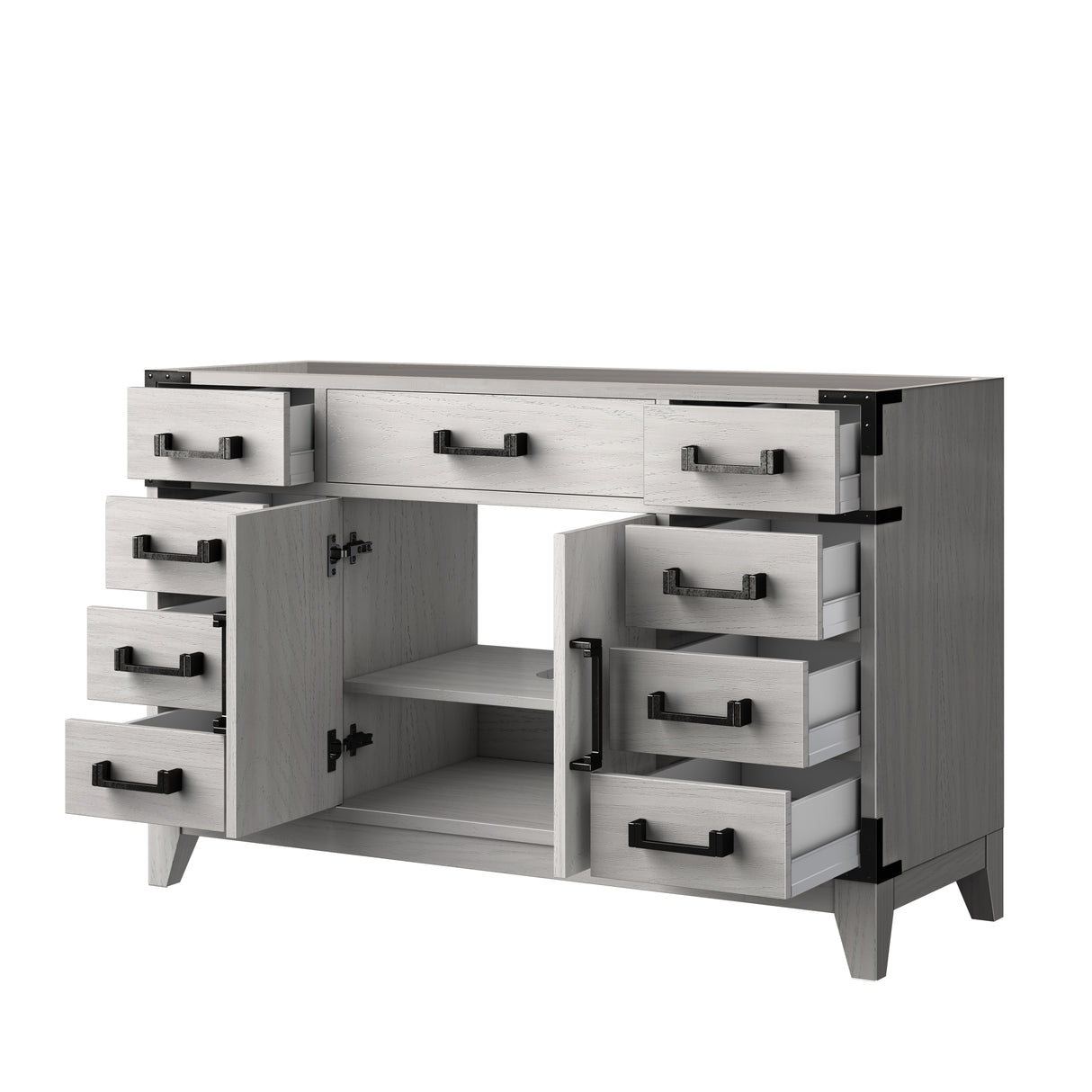 Laurel 48 in W x 22 in D White Oak Single Bath Vanity